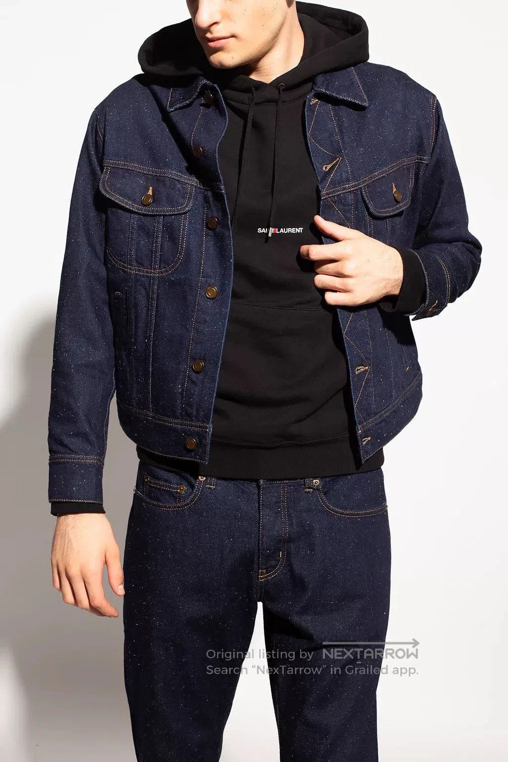 Saint Laurent Paris Saint Laurent Dark Blue Denim Jacket. Size US S / EU 44-46 / 1 - 2 Thumbnail