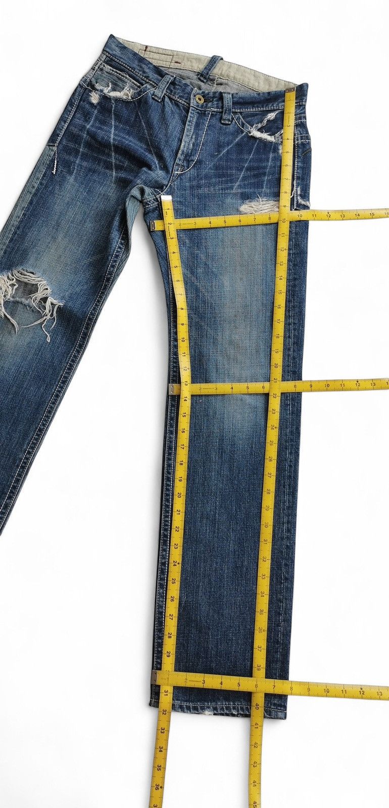 Japanese Brand Vintage Japanese Brand Style Kapital Port Patchwork Jeans Size US 30 / EU 46 - 13 Thumbnail