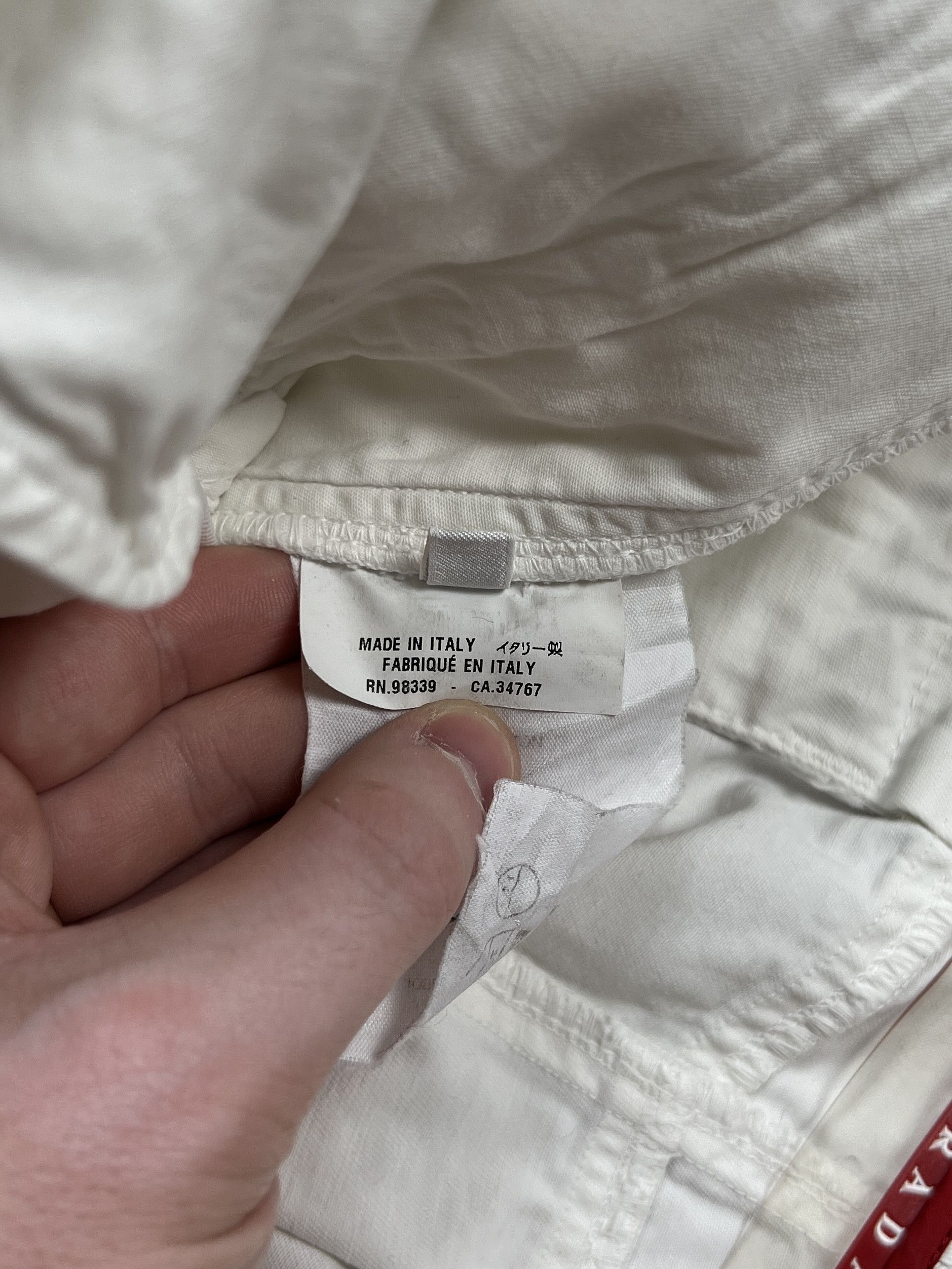 Prada Prada White Cargo Pants (Y0260) Size 28" / US 6 / IT 42 - 10 Thumbnail