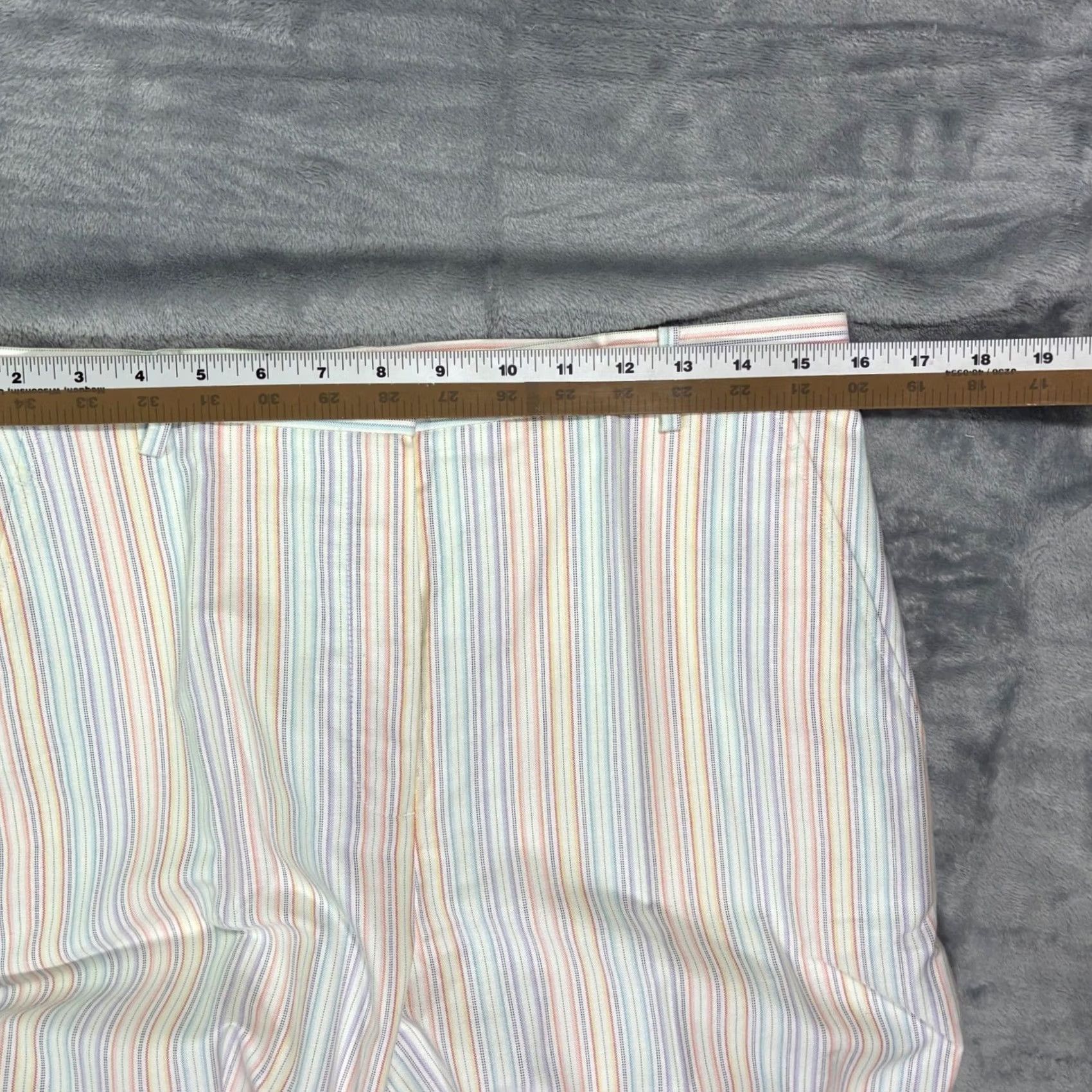 Brooks Brothers Brooks Brothers Women's Wide Leg Dress Pants Pastel Striped 12 Size 34" / US 12 / IT 48 - 4 Thumbnail