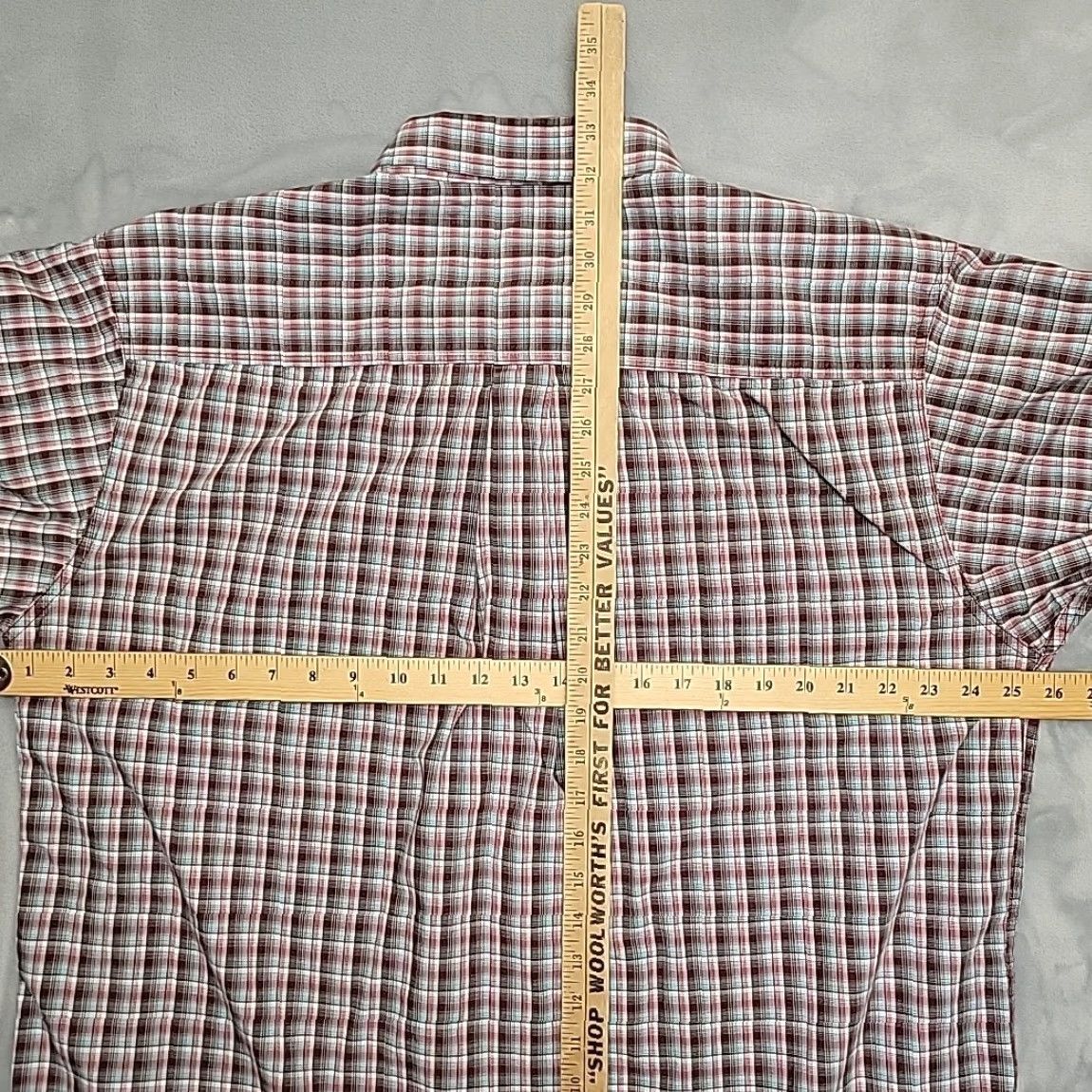 Vintage Cinch Shirt Mens XL Maroon Plaid Long Sleeve Button Western Cowboy Ranch Rodeo Shirt Size US XL / EU 56 / 4 - 7 Thumbnail