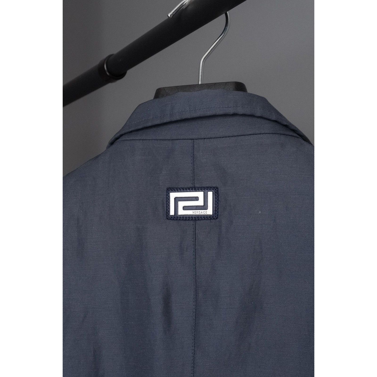 Versace Gianni versace greca logo medusa button linen blazer jacket Size US L / EU 52-54 / 3 - 8 Thumbnail