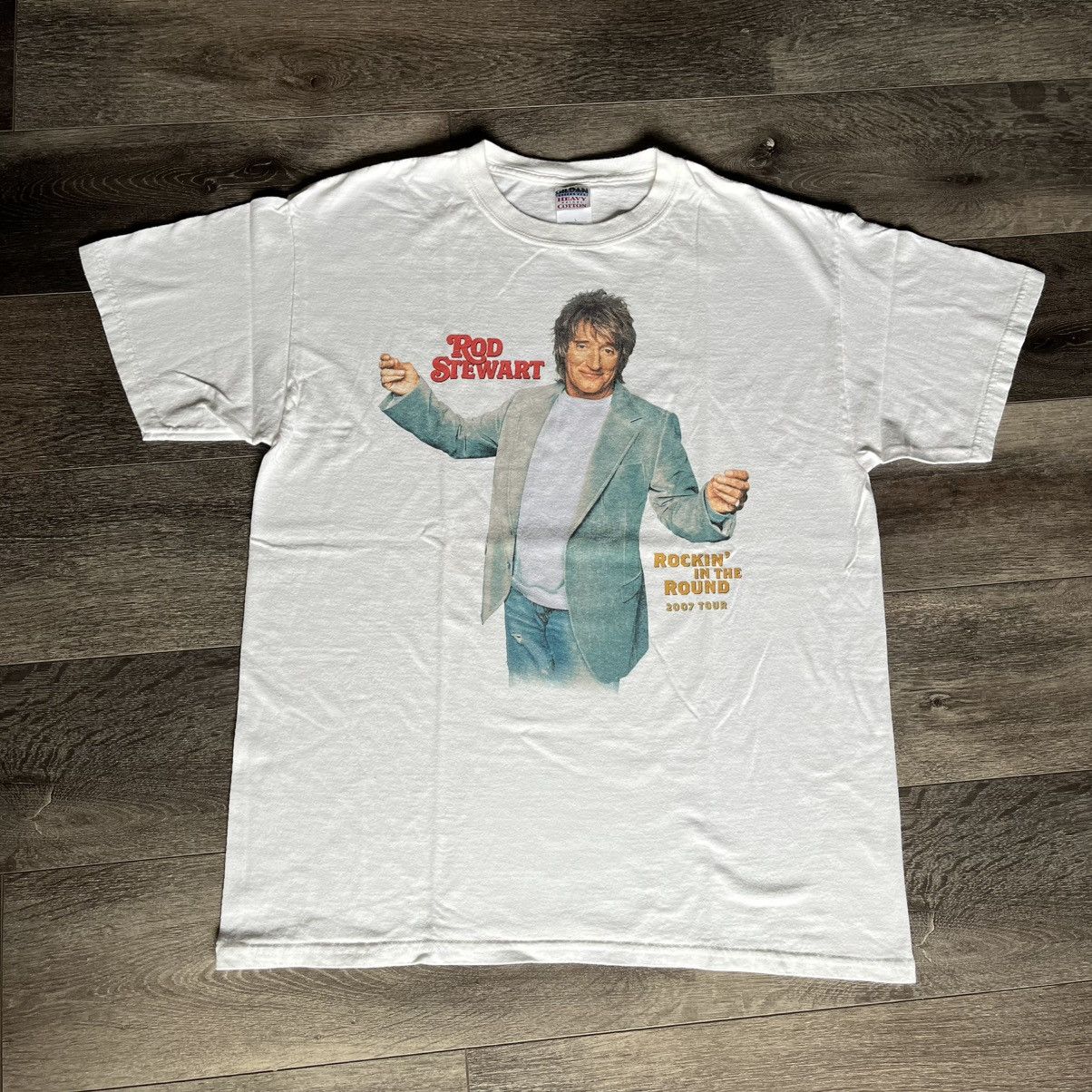 Band Tees Vintage 2007 Rod Stewart Rockin’ in the Round Tour Band Tee Size US L / EU 52-54 / 3 - 1 Thumbnail