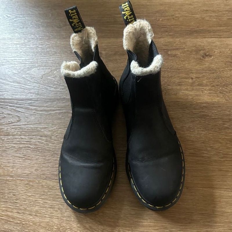 Dr. Martens Sherpa Lined Black Dr. Martens Boots Women's US 9 Size US 9 / IT 39 - 1 Thumbnail