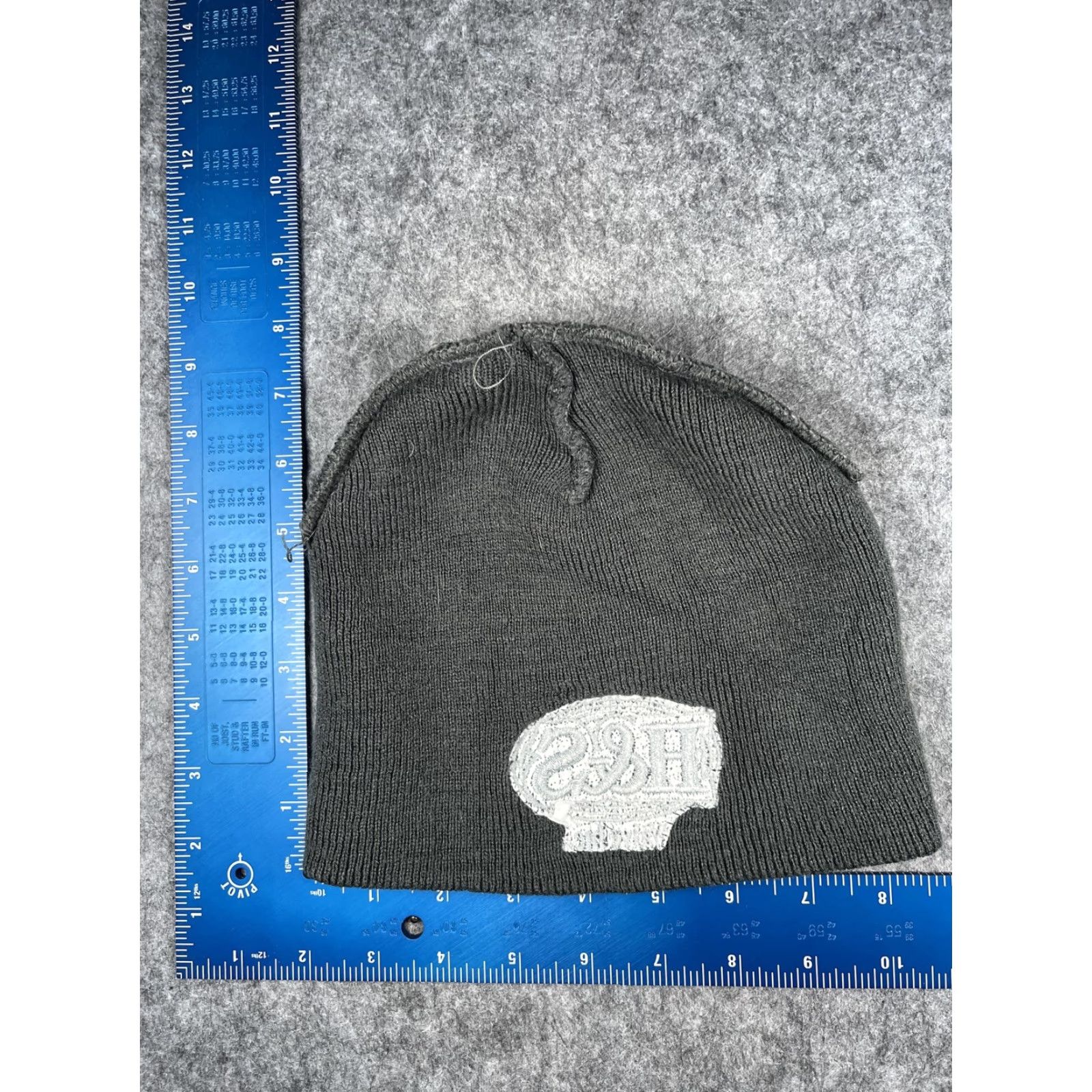 Vintage H&S Valve Inc. Hat Beanie Mens One Size Gray Knit Logo Workwear Winter Size ONE SIZE - 5 Thumbnail