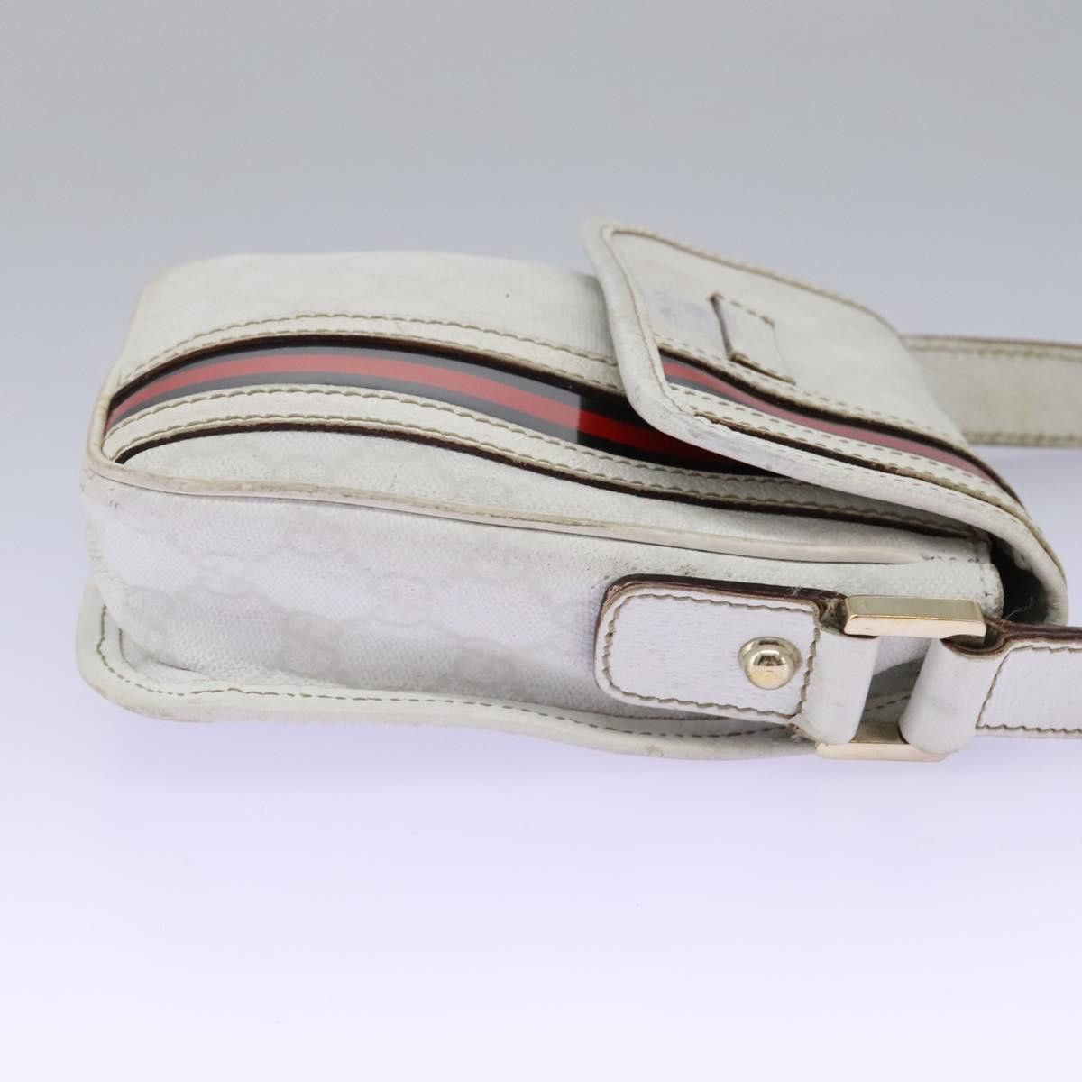 Gucci GUCCI GG Supreme Sherry Line Shoulder Bag Pvc White Gold Size ONE SIZE - 4 Thumbnail