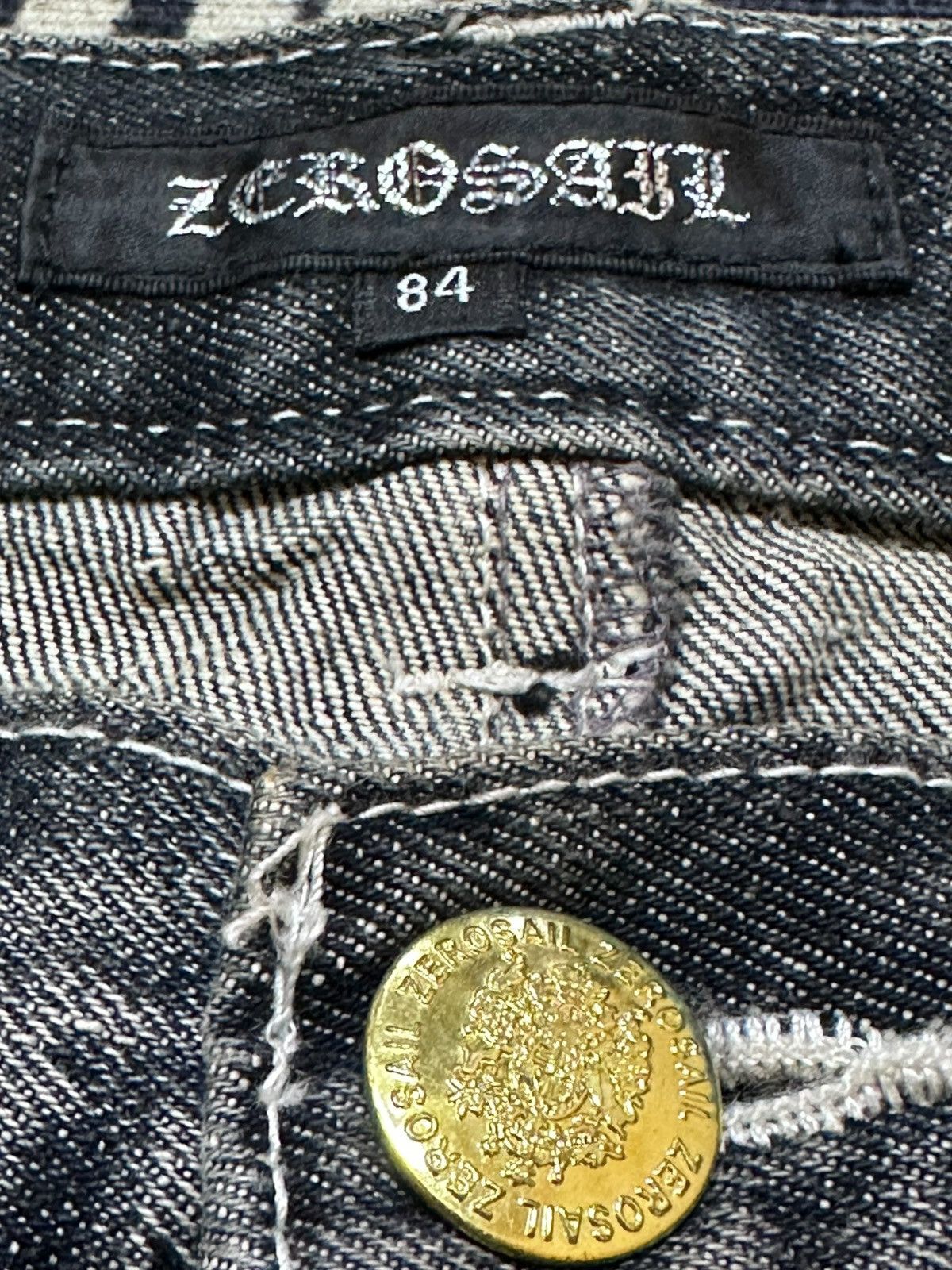Kapital Vintage Zerosail Flare Bootcut Patches Distressed Denim Size US 33 - 6 Thumbnail