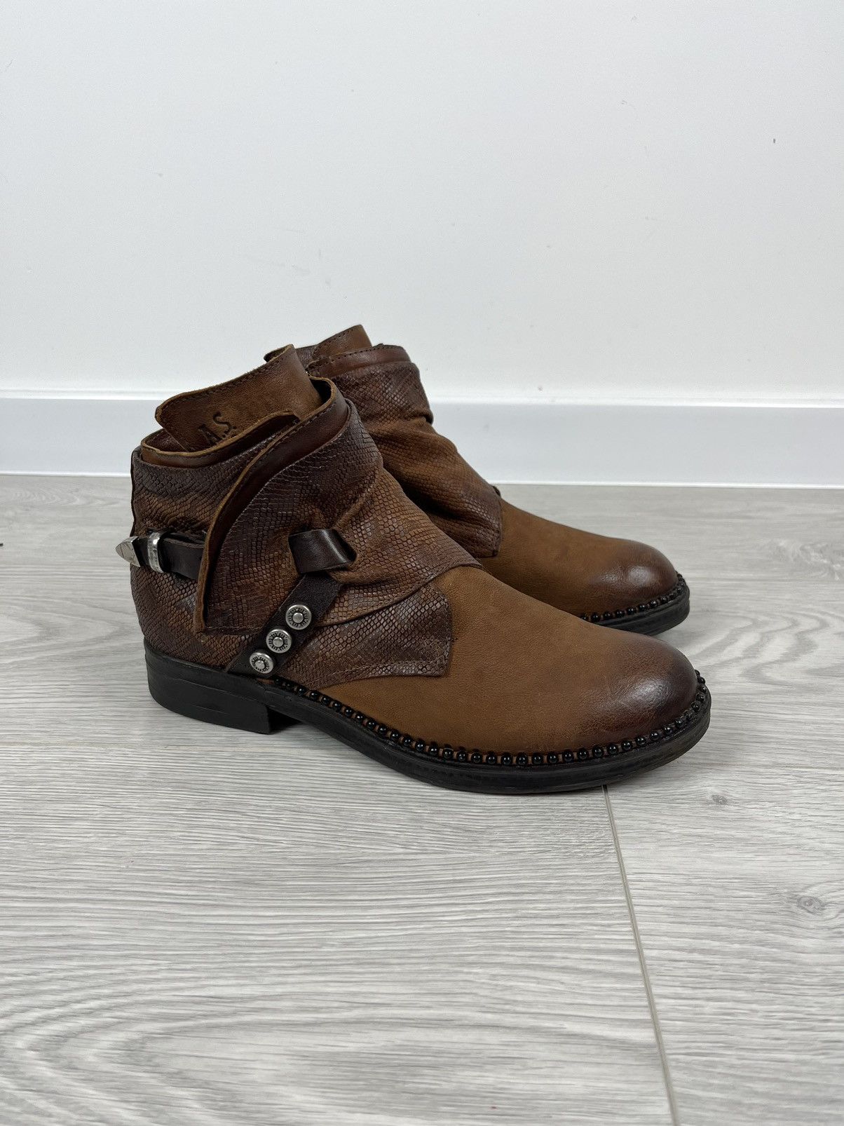 A.S.98 Airsteps A.S. 98 Brosn Leather Buckle Avante Garde Boots Size US 8 / IT 38 - 3 Thumbnail