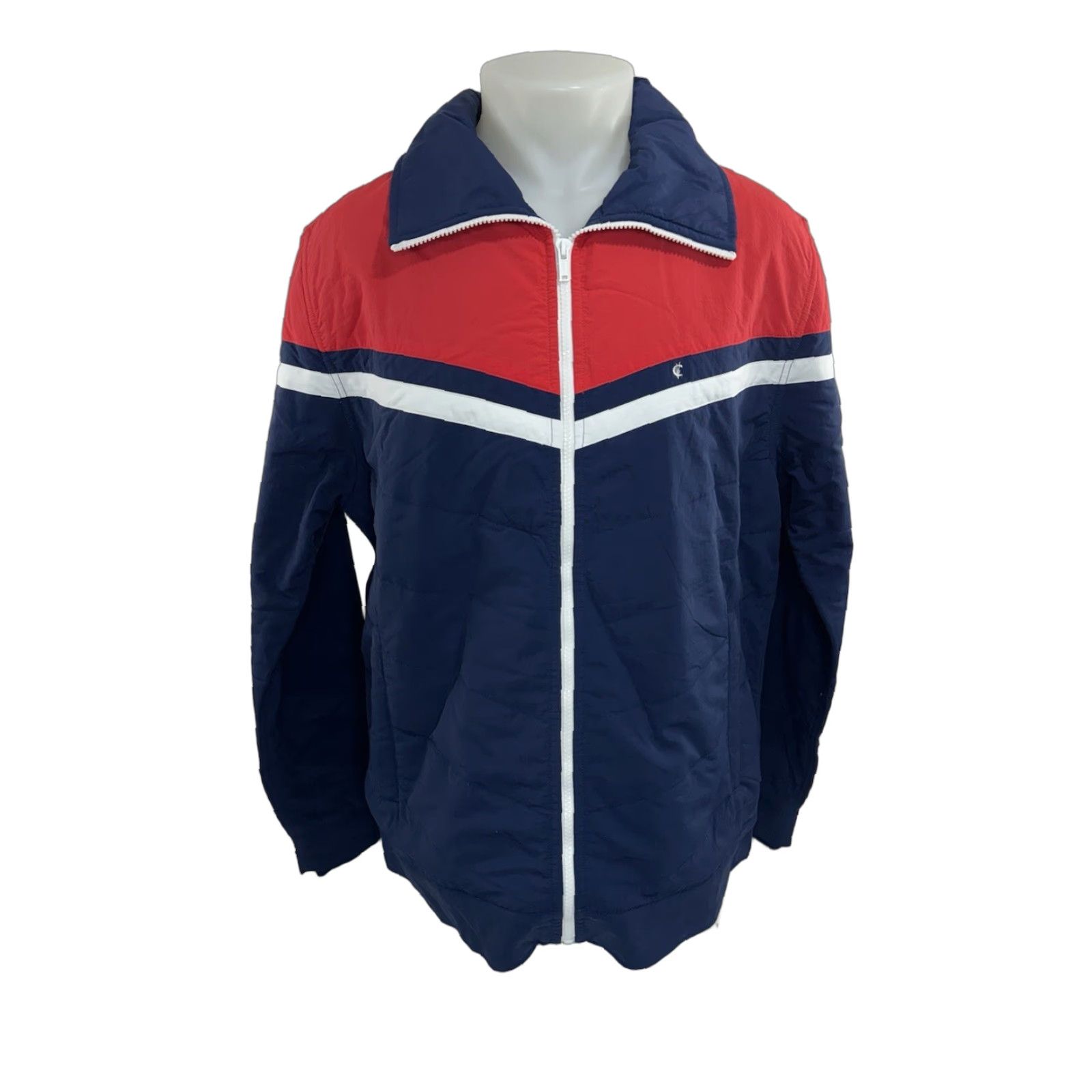 Vintage CRIQUET Jacket L Blue / Red / White Quilted Embroidered Ski Theme Apres Ski NEW w TAG - 2022 Quilt Embroidered L Jacket Mens Size US L / EU 52-54 / 3 - 1 Thumbnail