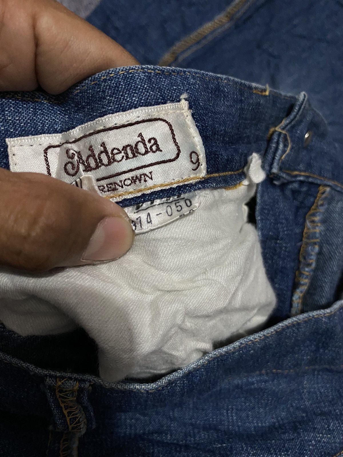 Vintage ADDENDA SUPER FLARE BOOT CUT DENIM PANTS Size 24" / US 00 / IT 34 - 10 Thumbnail