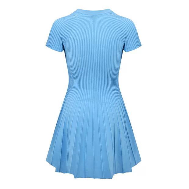 Balmain o1g2r1mq0924 Mini Dress in Blue Size XS / US 0-2 / IT 36-38 - 2 Thumbnail