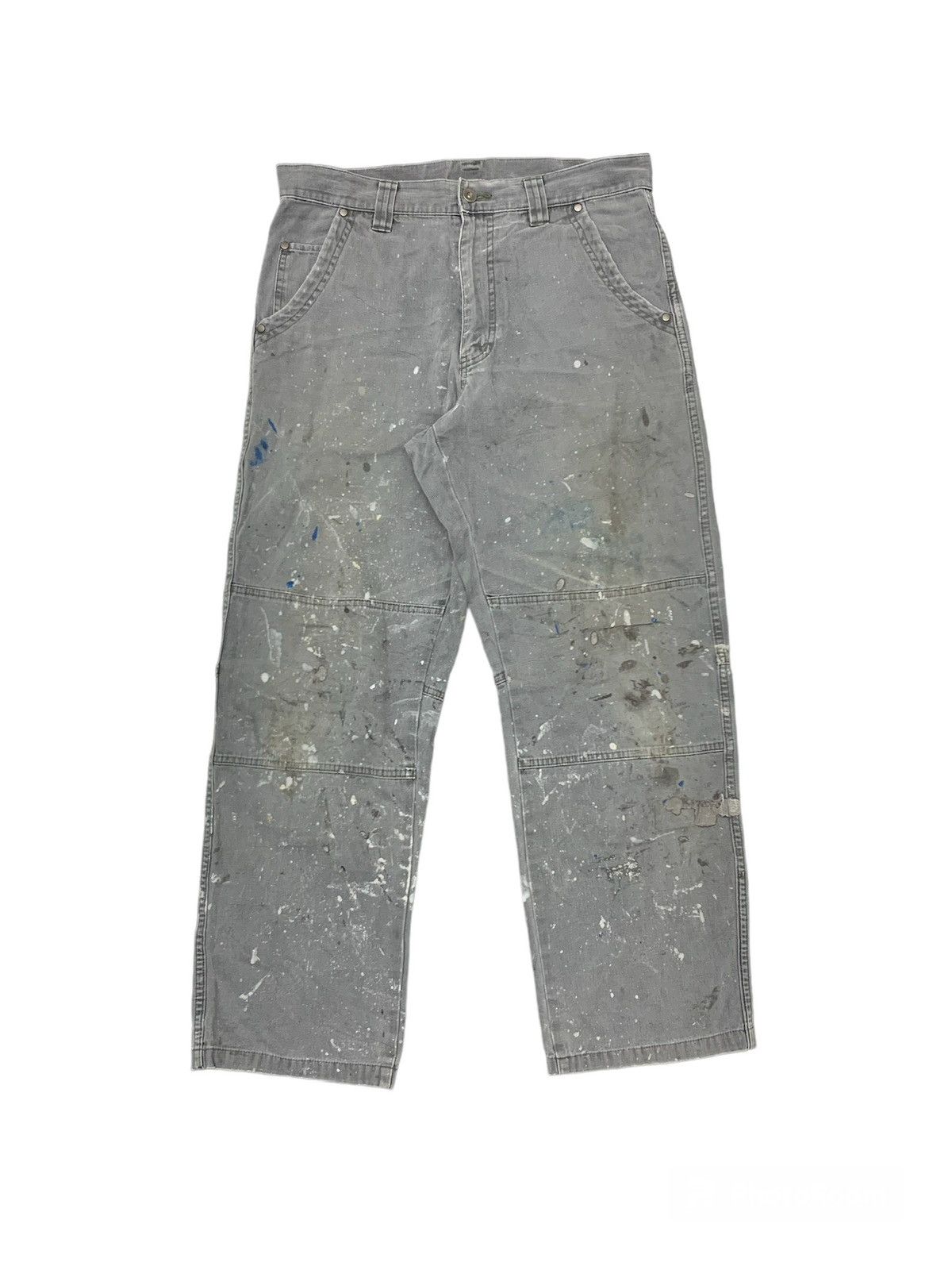 Uniqlo THRASHED FADED Uniqlo Double Knee Painter Pant Size US 33 - 1 Thumbnail