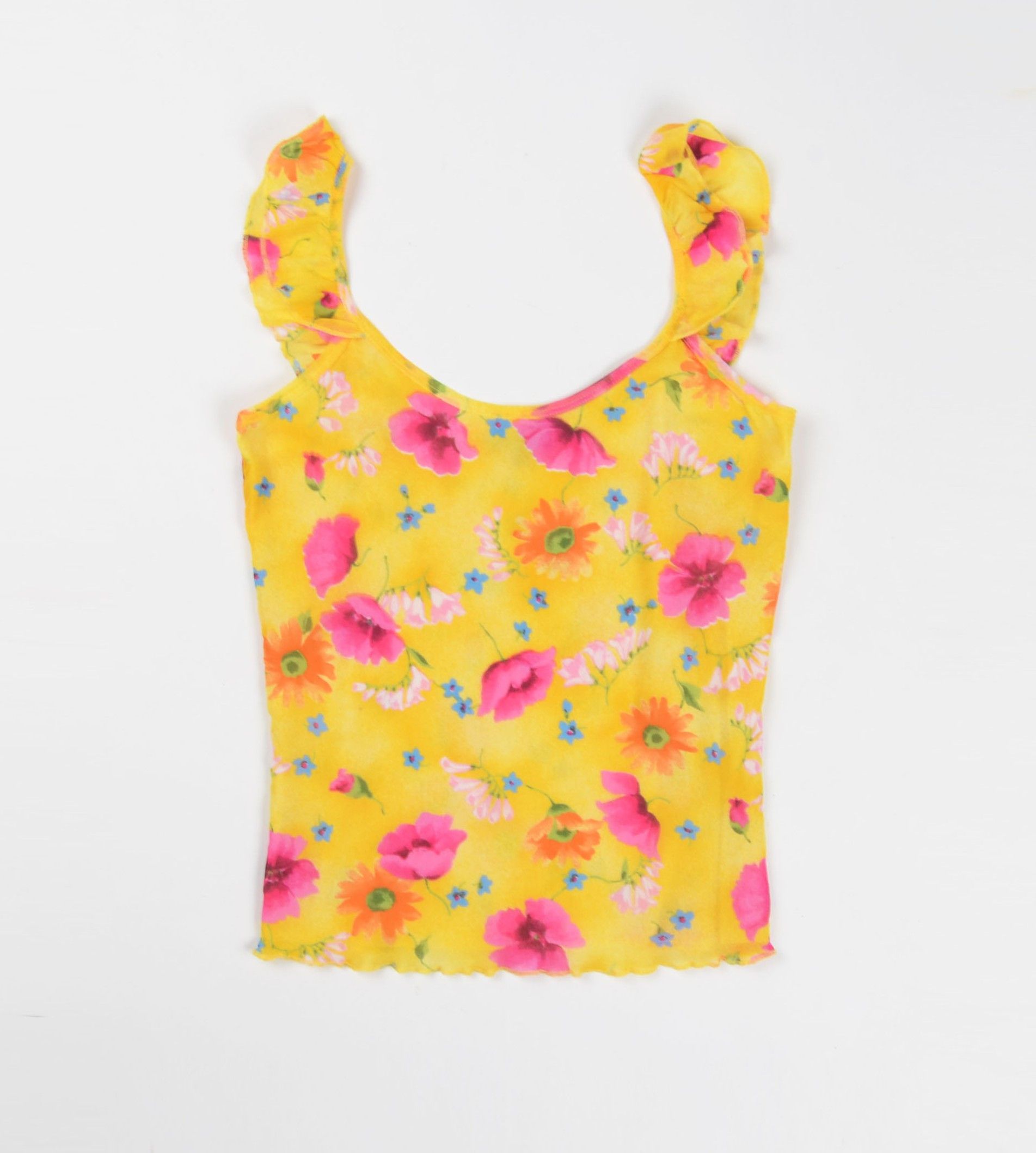 Vintage Vintage Per Una Y2K Fairy Floral Mesh Tank Top Size S / US 4 / IT 40 - 3 Thumbnail