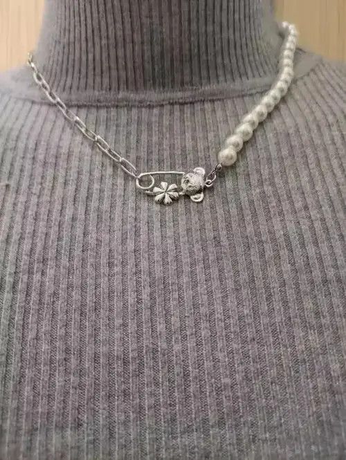 VIBE Pin Bear Punk Necklace Chain Choker Size ONE SIZE - 3 Thumbnail