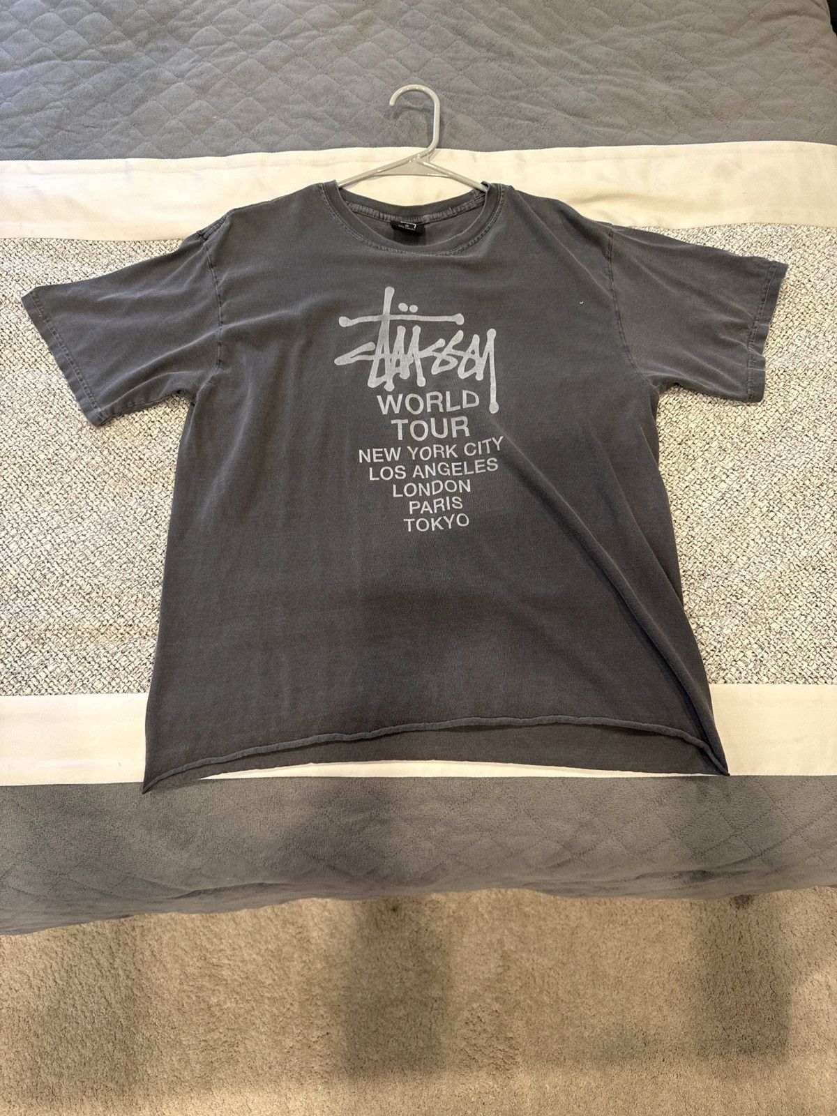 Stussy Grey Stussy world tour t-shirt Size US S / EU 44-46 / 1 - 1 Thumbnail