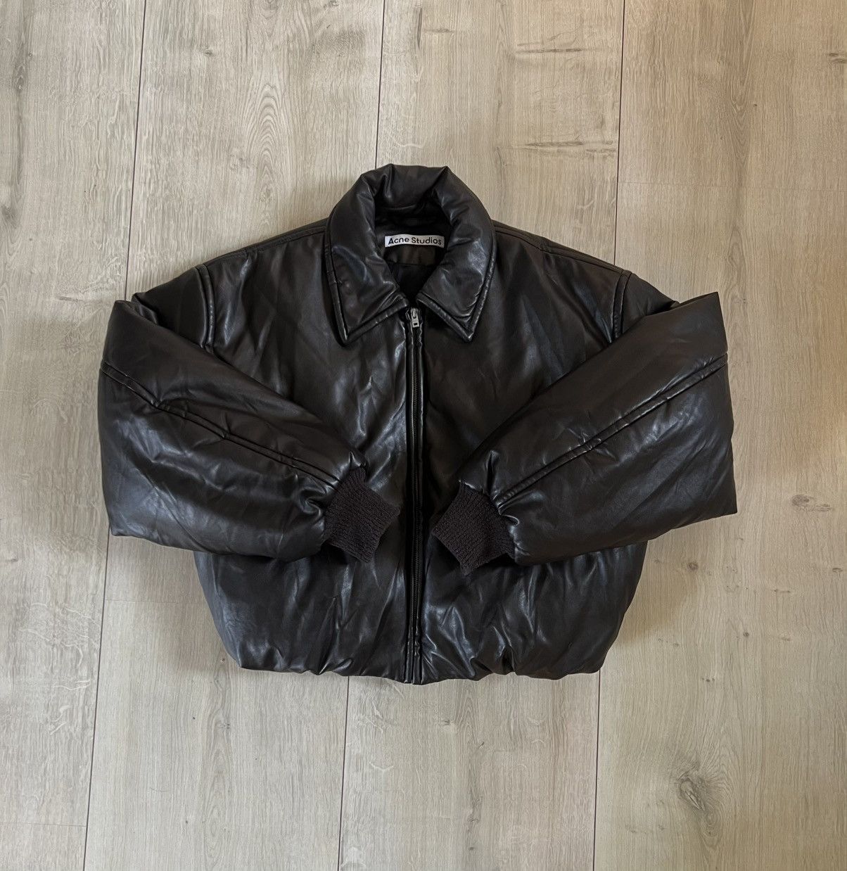 Acne Studios Acne Studios Coated Bomber Jacket – Dark Brown Size L / US 10 / IT 46 - 6 Thumbnail