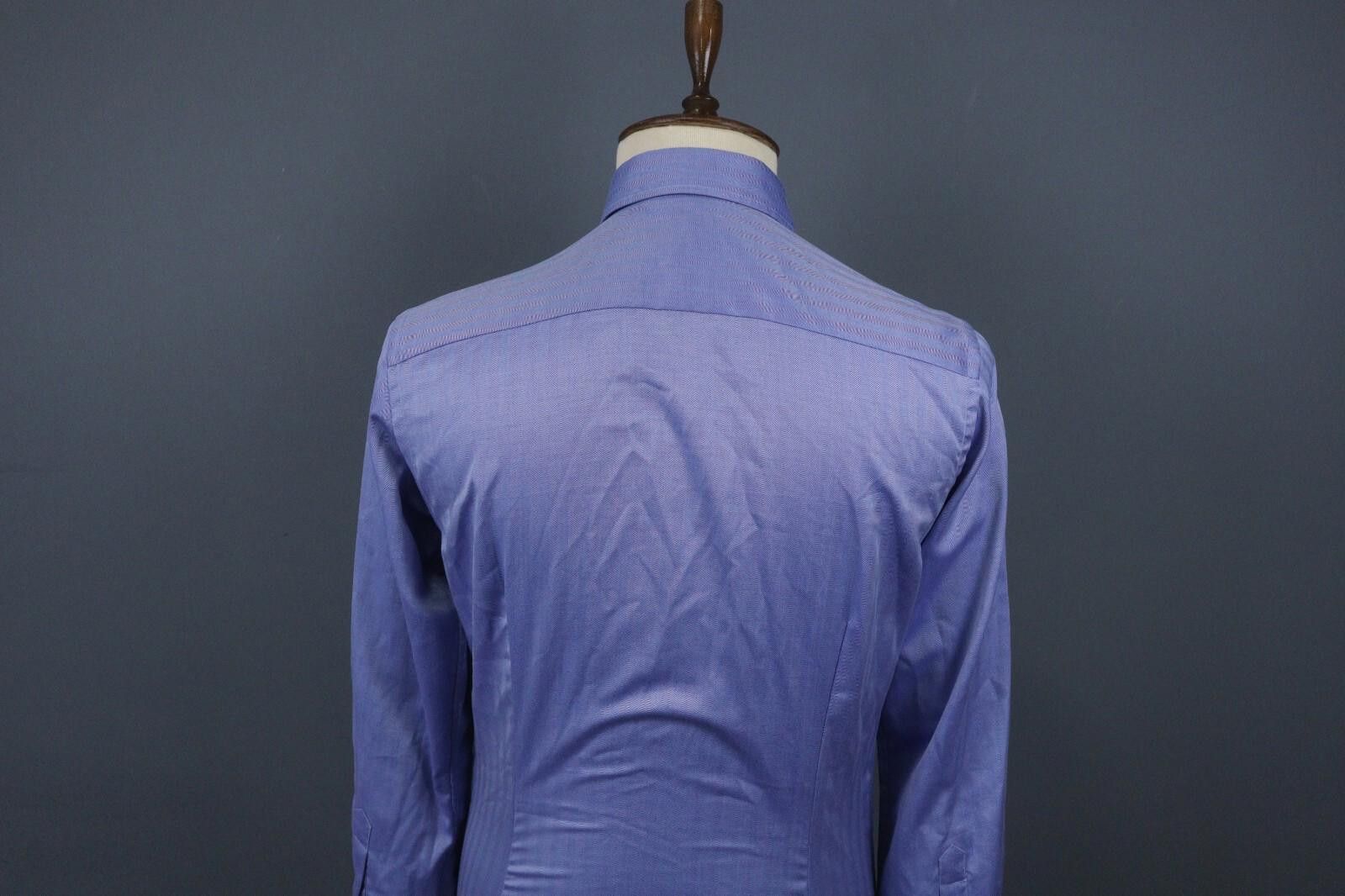 Eton Eton Slim Fit Blue Angle Cuff Shirt Size 40 / 15.75 Size US M / EU 48-50 / 2 - 10 Thumbnail