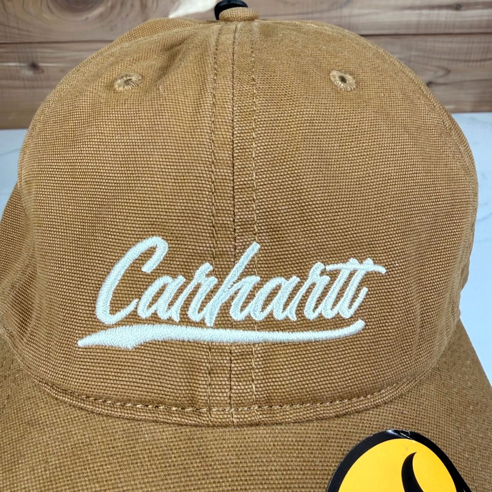 Carhartt Carhartt Canvas Script Graphic Cap Brown Womens One Size AH5247W Adjustable Cap Size ONE SIZE - 6 Thumbnail