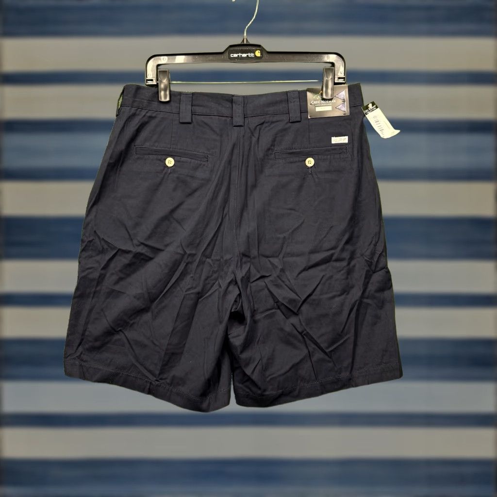 Vintage Greg Norman Mens Shorts 34 Chino Wrinkle Resistant Blue Pleated NWT Size US 34 / EU 50 - 1 Thumbnail