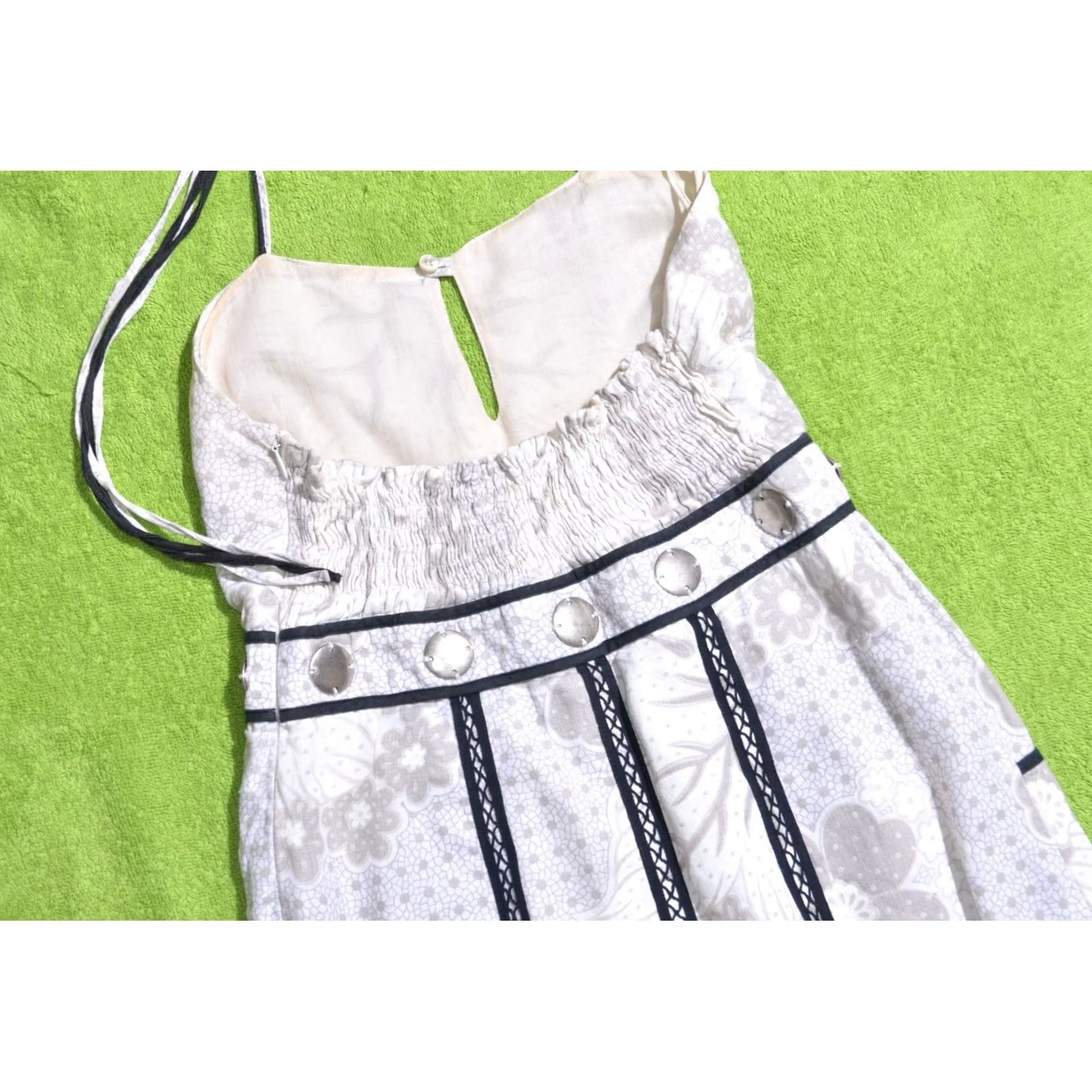 Barbara Bui Barbara Bui Jumpsuit Shirt Dress Linen Sleeveless Flower Print Strappy Size 36 Womens Grey Size XS / US 0-2 / IT 36-38 - 6 Thumbnail