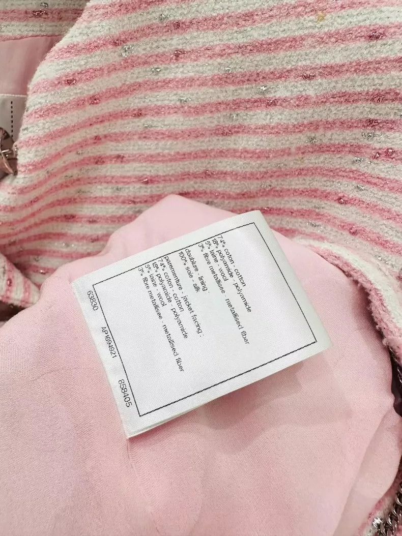 Chanel Chanel 24C pink sequin striped short jacket Size XS / US 0-2 / IT 36-38 - 8 Thumbnail