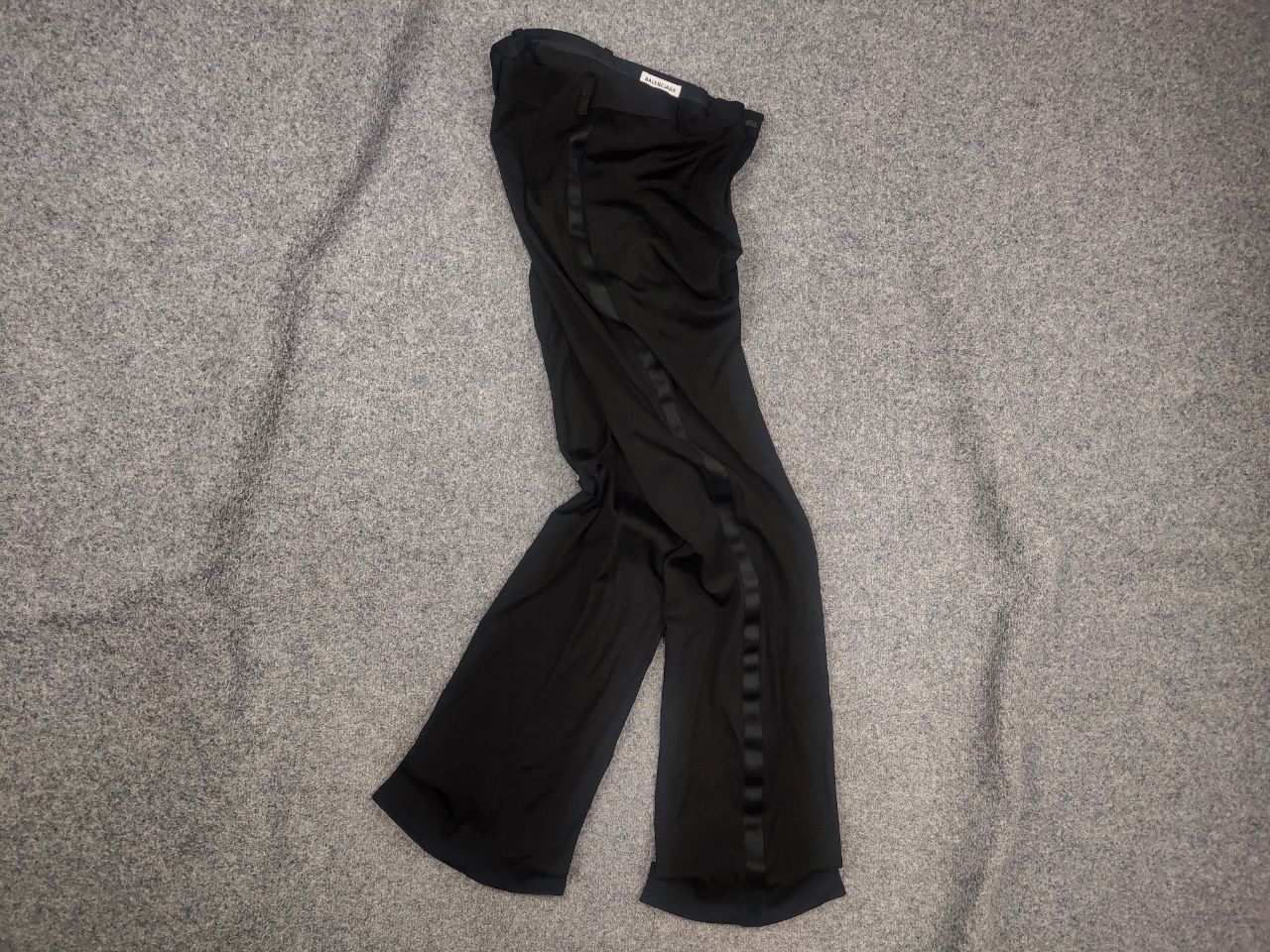 Balenciaga SS19 Authentic Tuxedo trousers Flared Pants