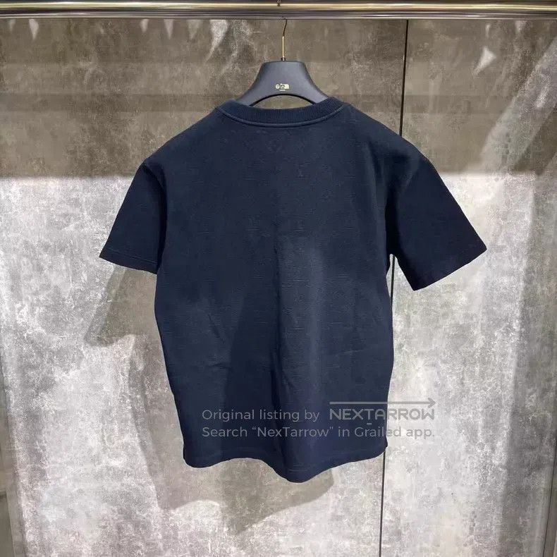 Balenciaga Balenciaga Navy Blue Wheat Patterned T-Shirt Size US XS / EU 42 / 0 - 4 Thumbnail