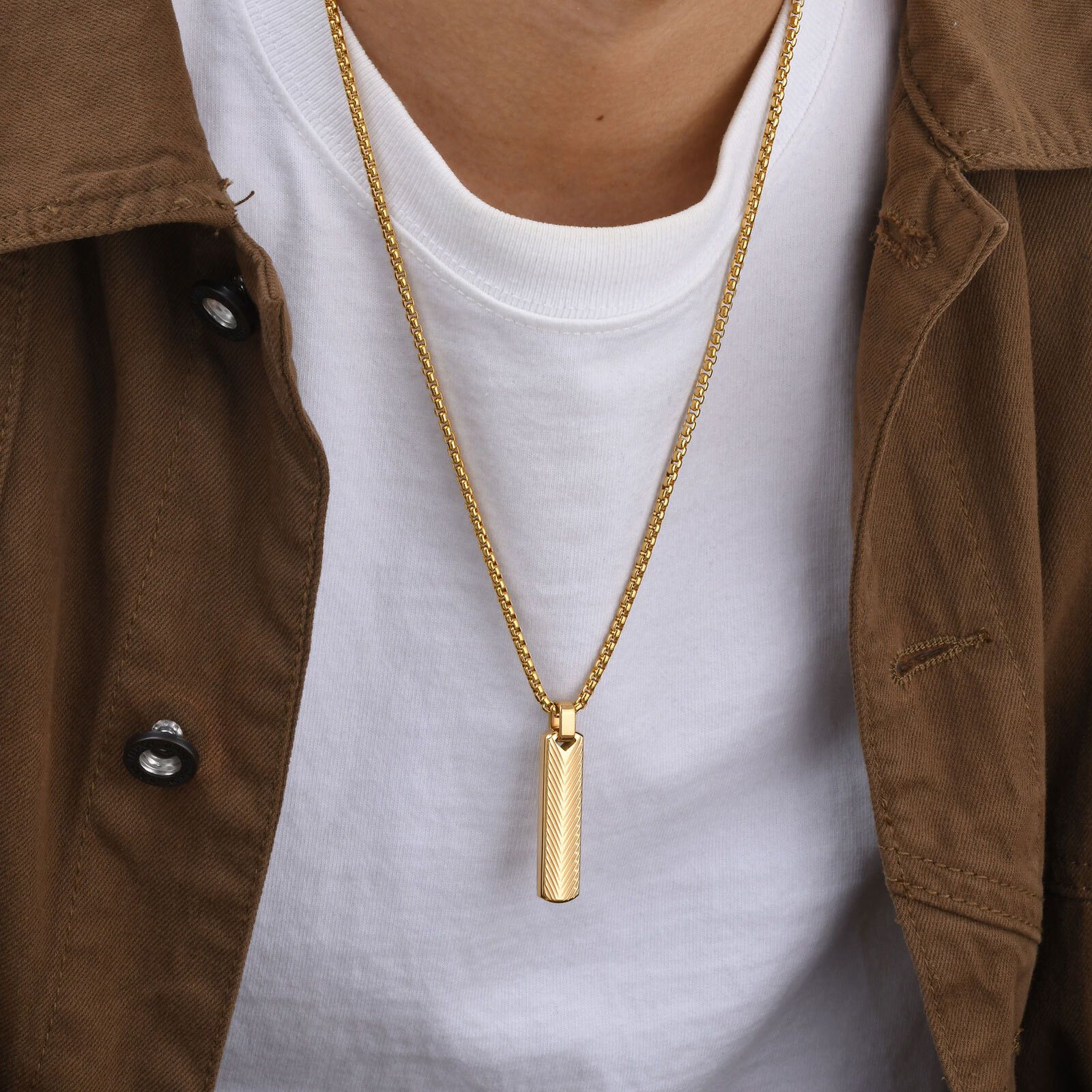 Japanese Brand × Vintage 60cm Vertical Stainless Steel Long Bar Necklace Size ONE SIZE - 2 Thumbnail