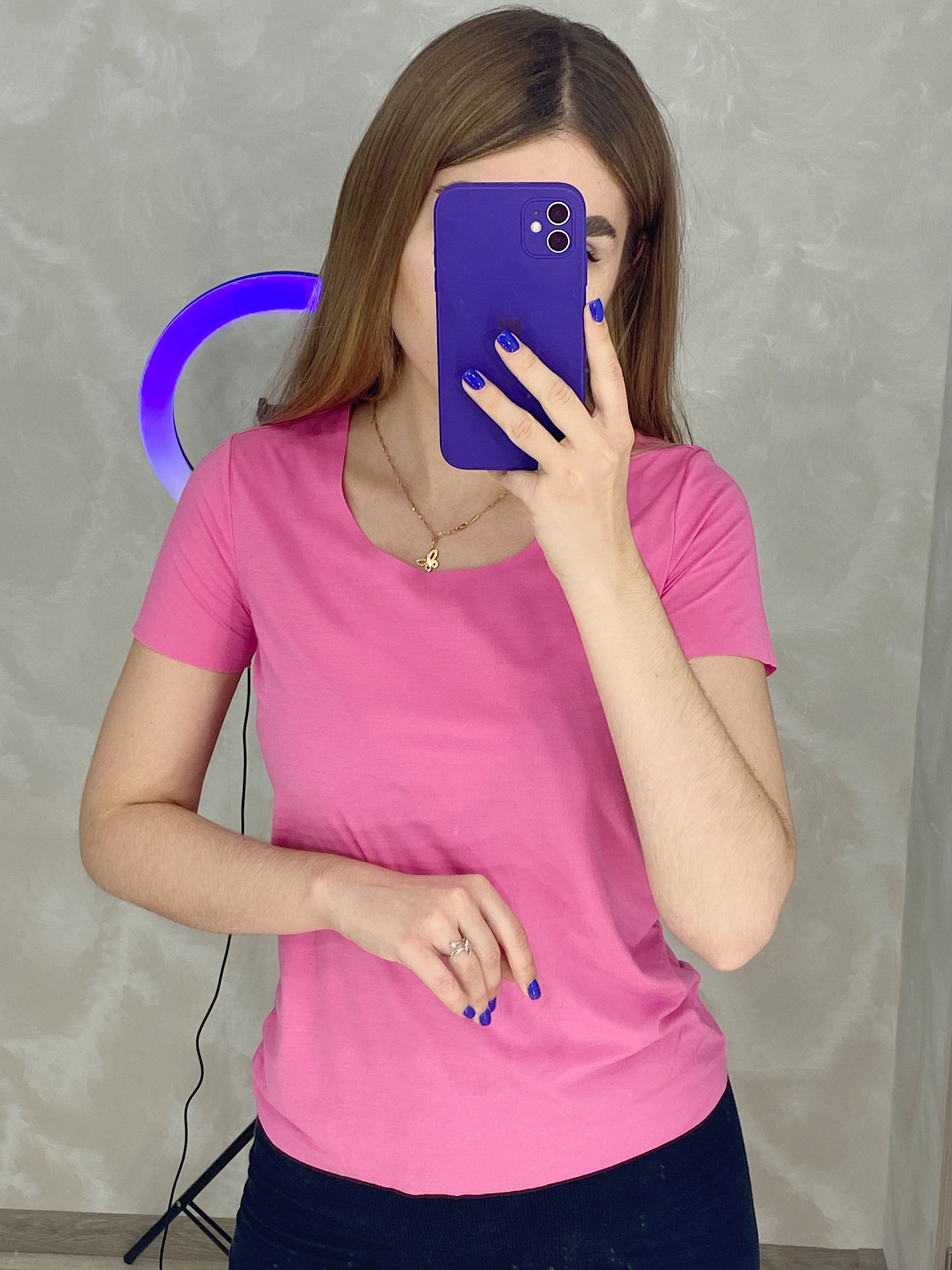 Designer × Mugler × Wolford Mugler Wolford T-Shirt Women Ladies Basic Pink Size XS / US 0-2 / IT 36-38 - 1 Thumbnail