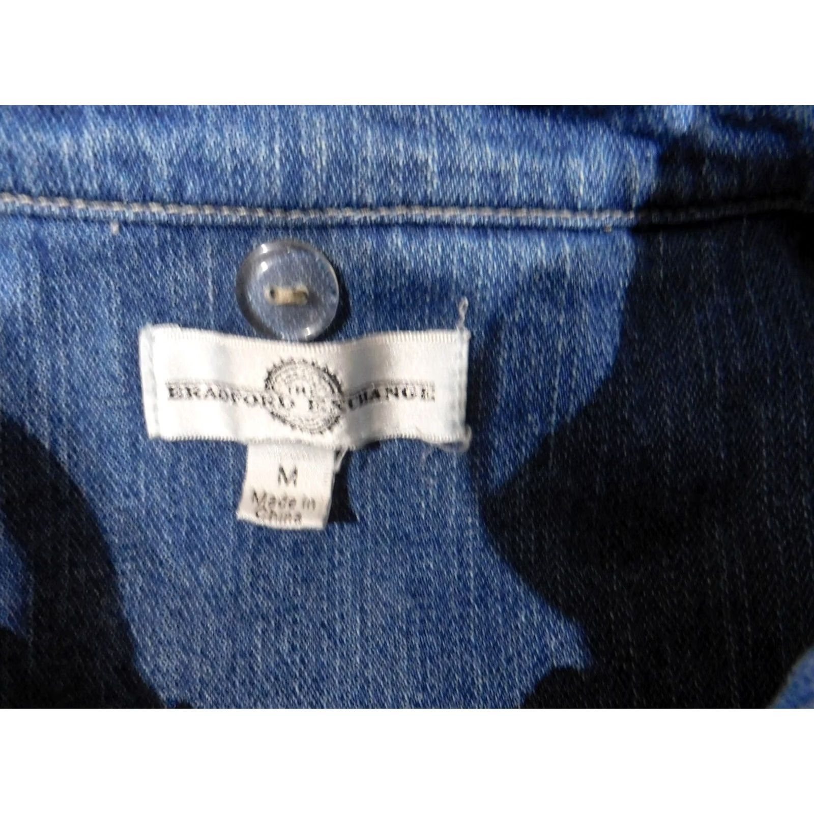 Denime Bradford Exchange Jacket Womens Medium Denim snap Retro USA Blue Long Sleeve Casual Snap Closure Size M / US 6-8 / IT 42-44 - 7 Thumbnail
