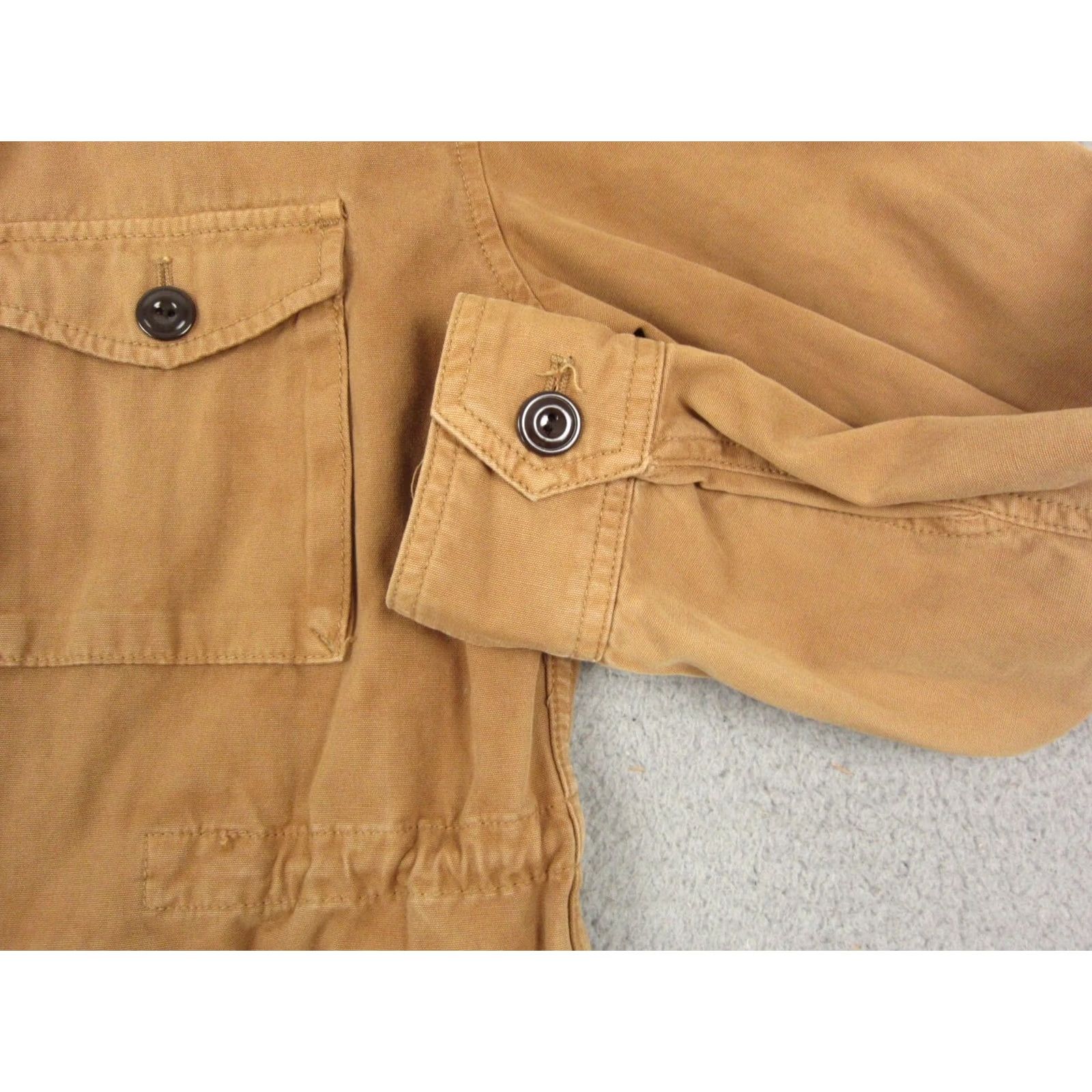 J.Crew J.CREW Jacket Womens S Brown Khaki Brigadier Utility Military Field Canvas Cotton Lining 100% Cotton Tailored Regular Size S / US 4 / IT 40 - 3 Thumbnail