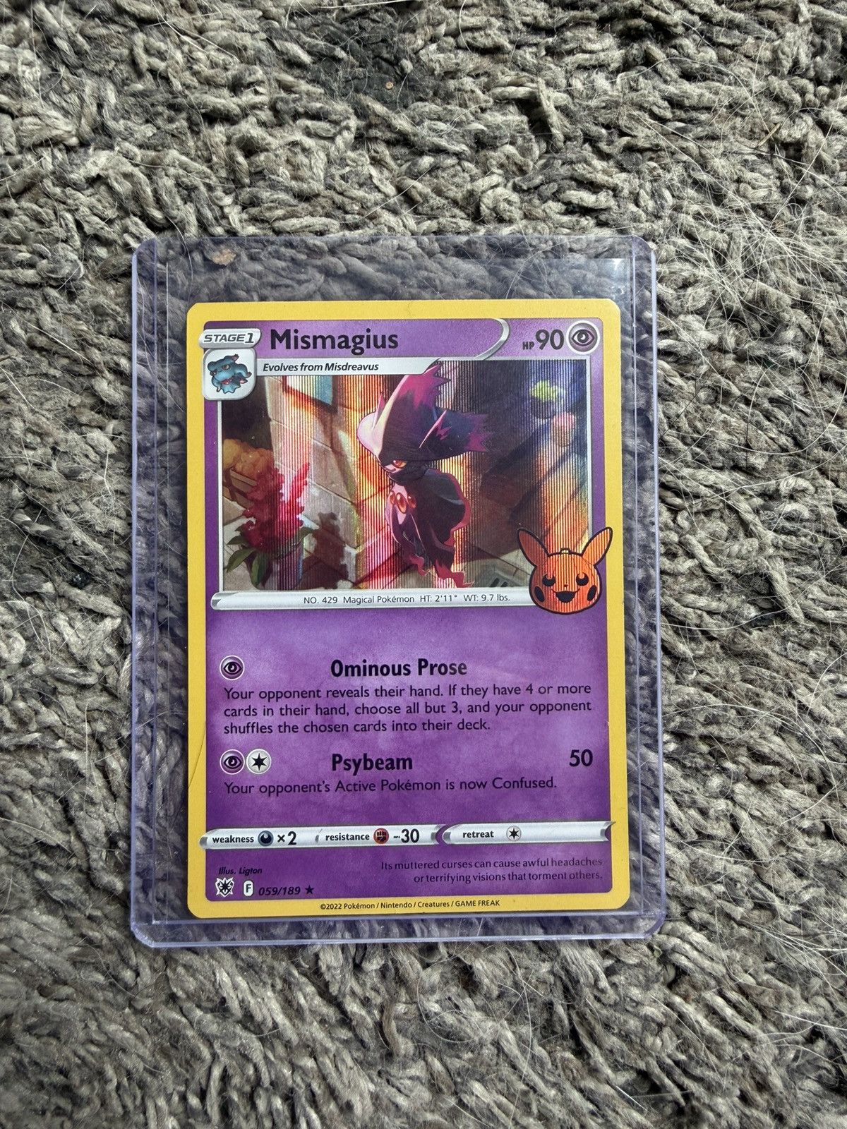 Pokemon 2022 Pokémon Mismagius Card Size ONE SIZE - 1 Thumbnail