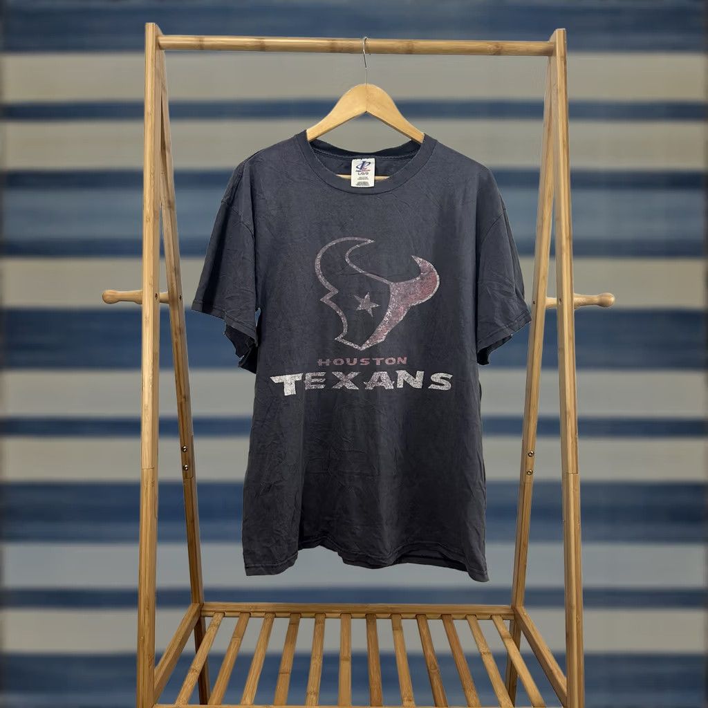 Logo Athletic VINTAGE Houston Texans NFL Football Faded Thrashed Worn T-Shirt L Nike? Size US L / EU 52-54 / 3 - 1 Thumbnail