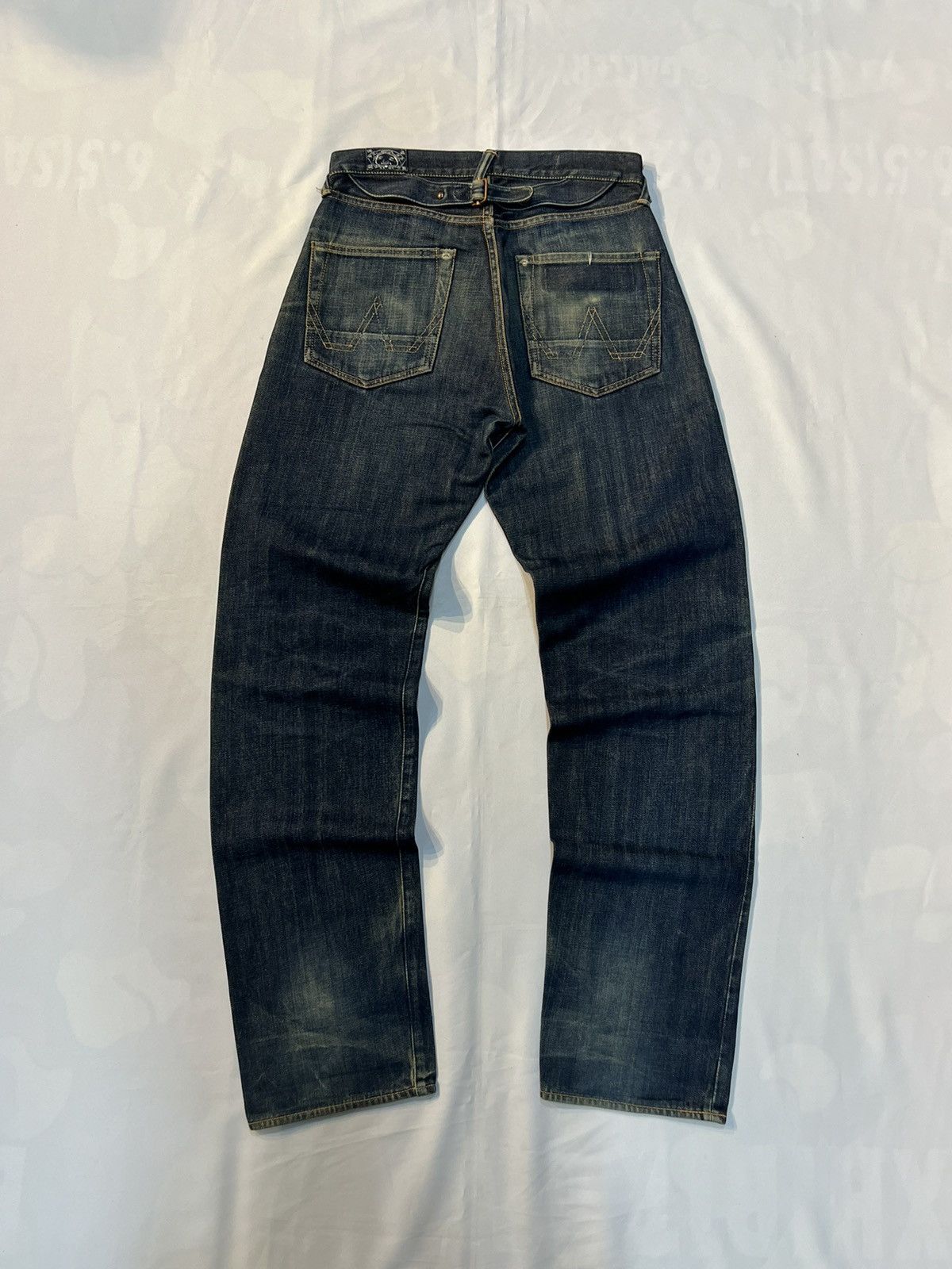 Evisu × Japanese Brand VINTAGE JAPANESSE BRAND EVISU DENIM BUCKLE DISTRESSED Size US 32 / EU 48 - 1 Thumbnail