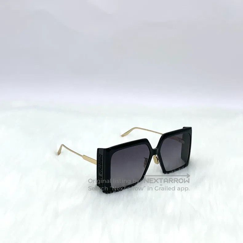 Dior Dior Black alloy logo letter square frame sunglasses sungl Size ONE SIZE - 4 Thumbnail