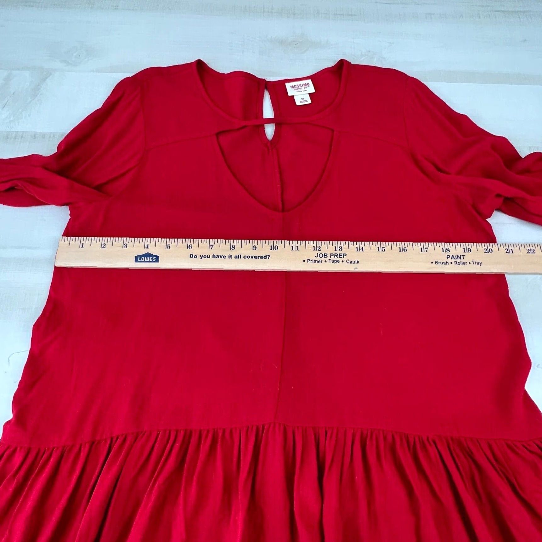 Mossimo Mossimo Women's Red Bell Sleeve Blouse Top Medium Long Sleeve Size M / US 6-8 / IT 42-44 - 6 Thumbnail