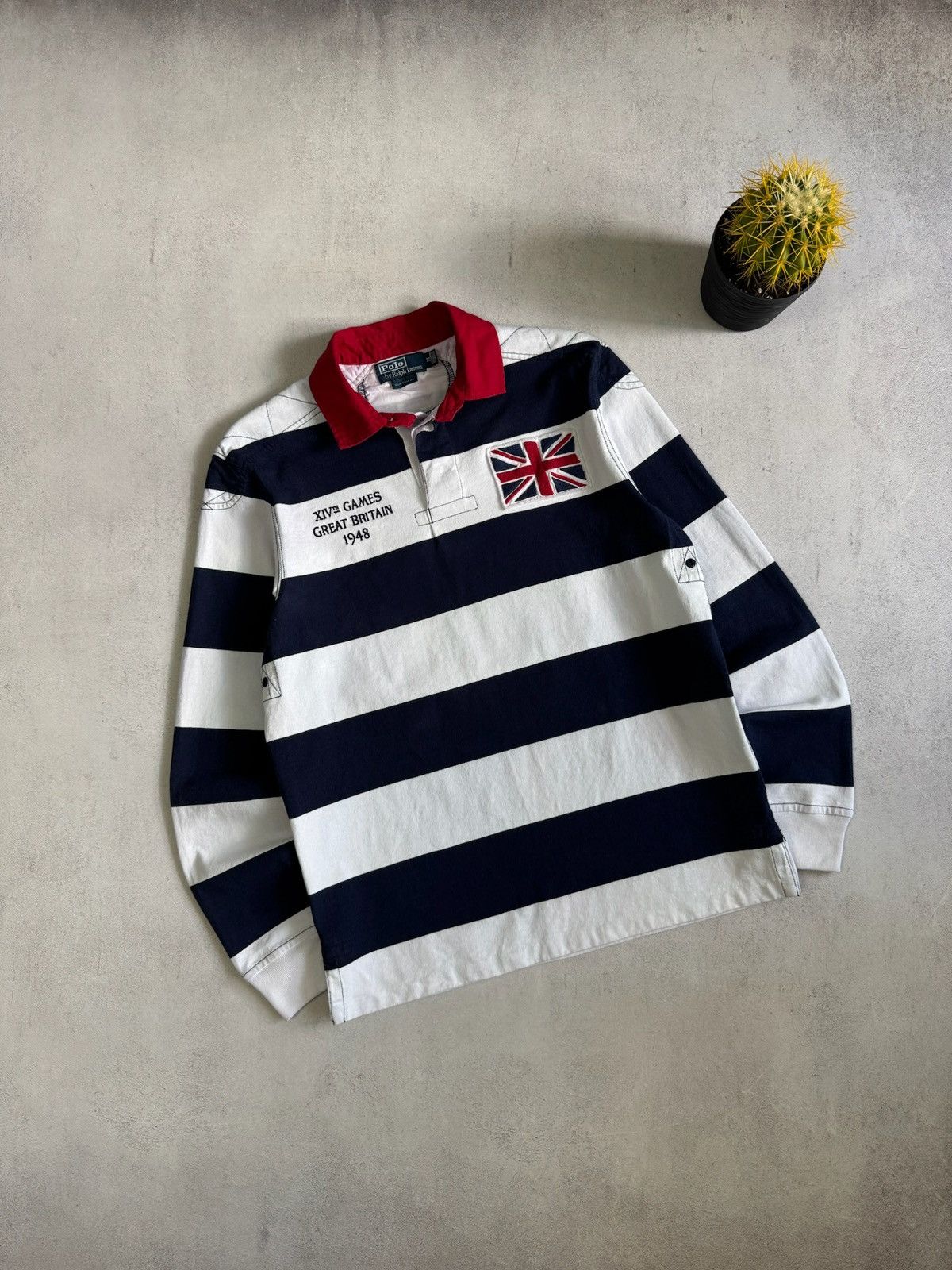 Polo Ralph Lauren Vintage Polo Ralph Lauren Great Britain Rugby Sweatshirt 90s Size US M / EU 48-50 / 2 - 1 Thumbnail