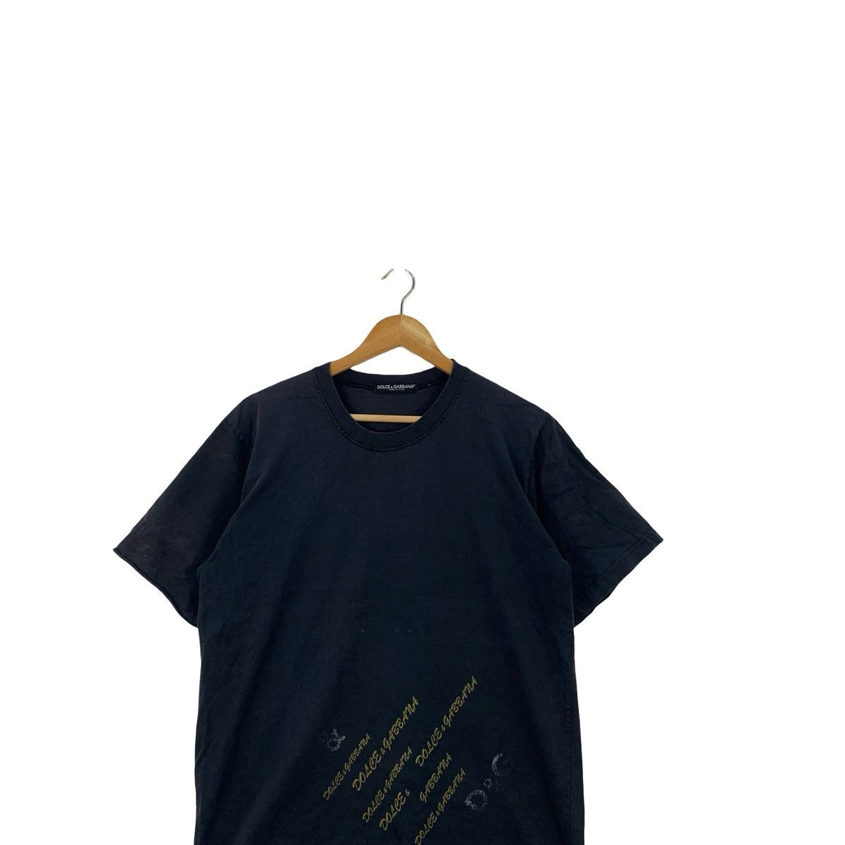Dolce & Gabbana Vintage DOLCE GABBANA D&G Diagonal Script Pattern Tee Size US M / EU 48-50 / 2 - 2 Thumbnail