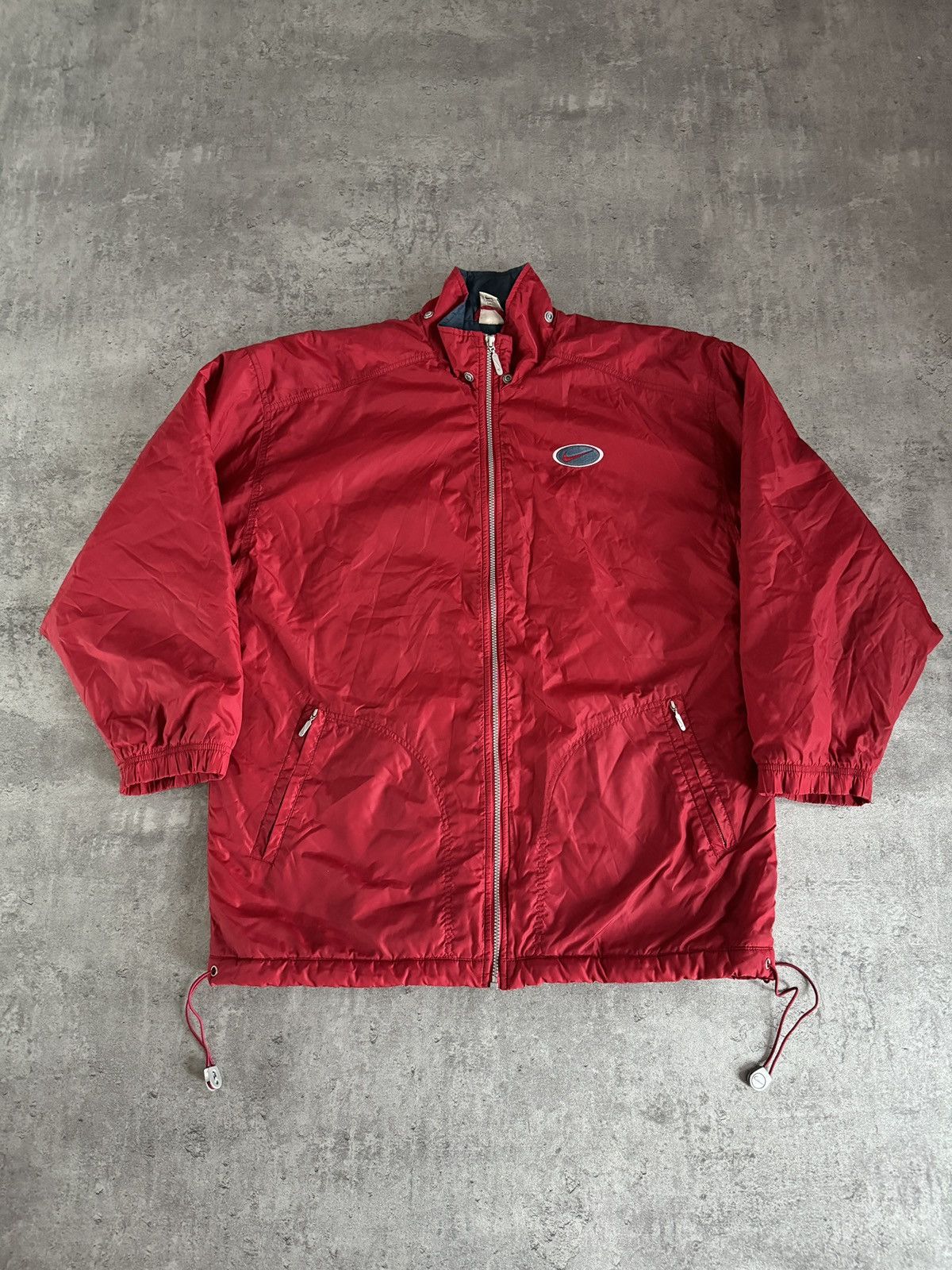 Nike × Vintage Nike Swoosh Big Logo vintage 90s jacket rap skate boxy y2k Size US L / EU 52-54 / 3 - 4 Thumbnail
