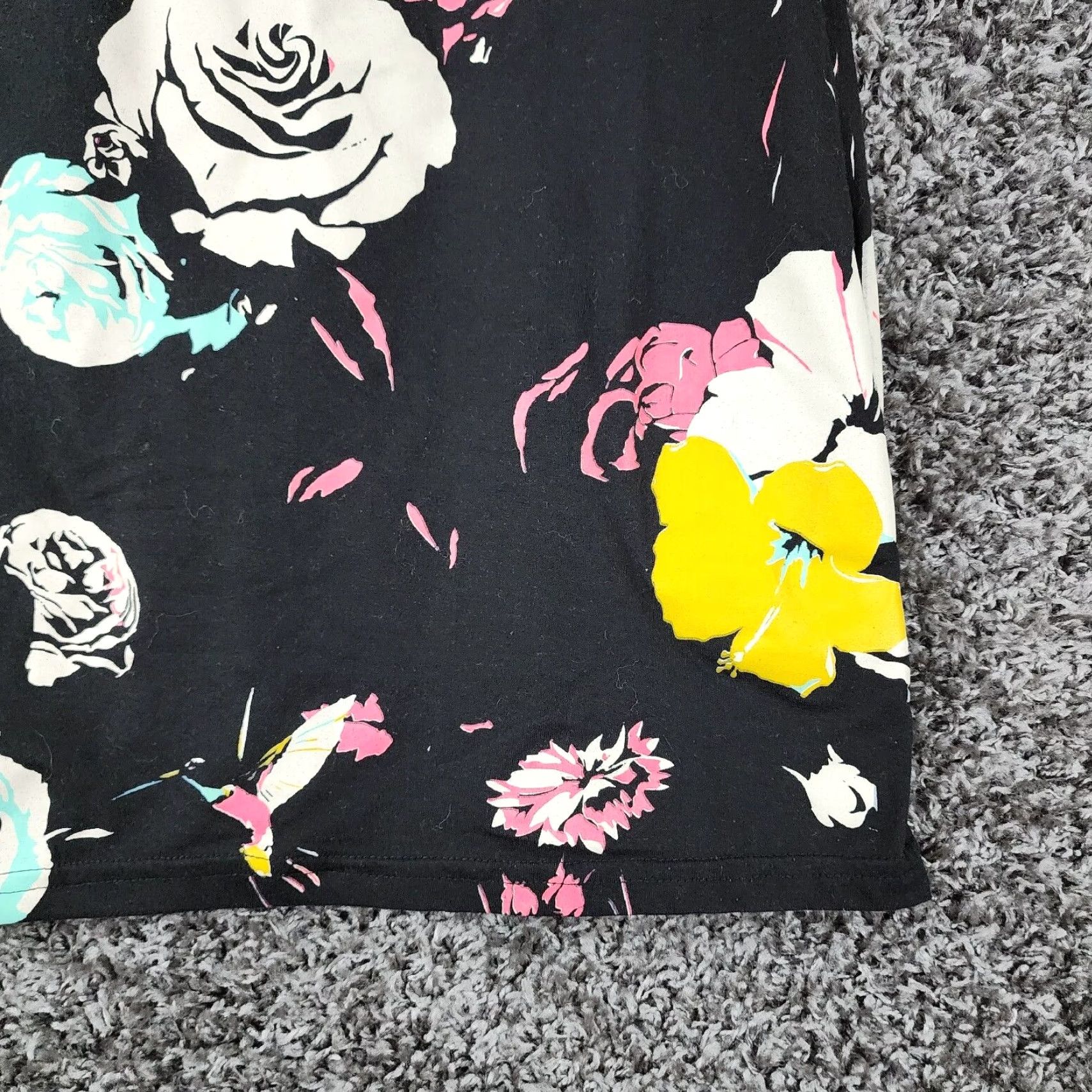 Vintage Launder Tee Hooded Short Sleeve Black Floral Legendary Mens XL Shirt Size US 36 / EU 52 - 2 Thumbnail