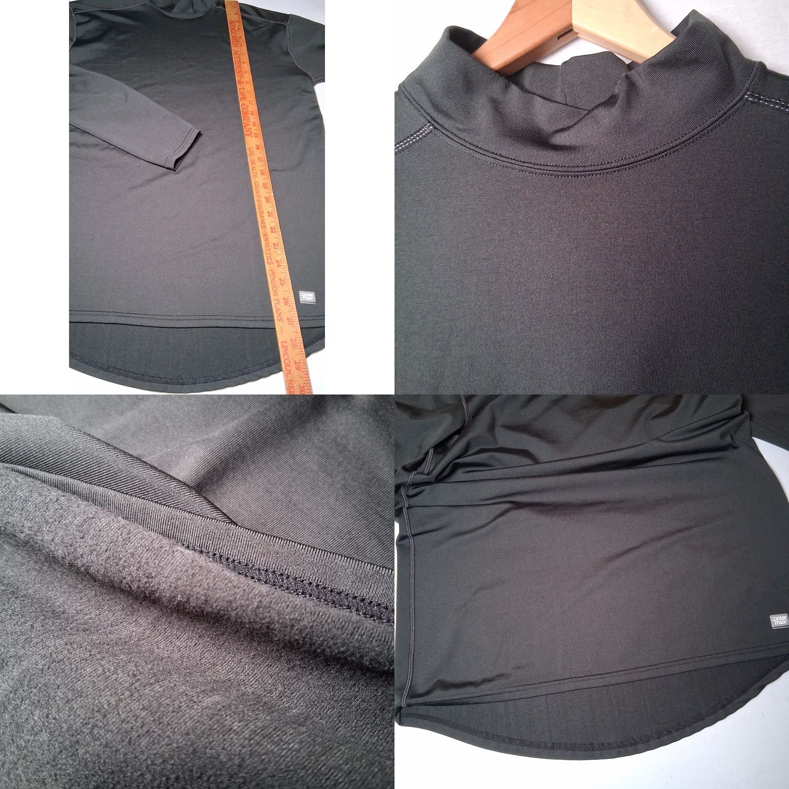 Vintage Polarmax Acclimate Dry Long Sleeve Base Layer Shirt XL Black Mock Neck Technical Moisture Wicking Size US XL / EU 56 / 4 - 8 Thumbnail
