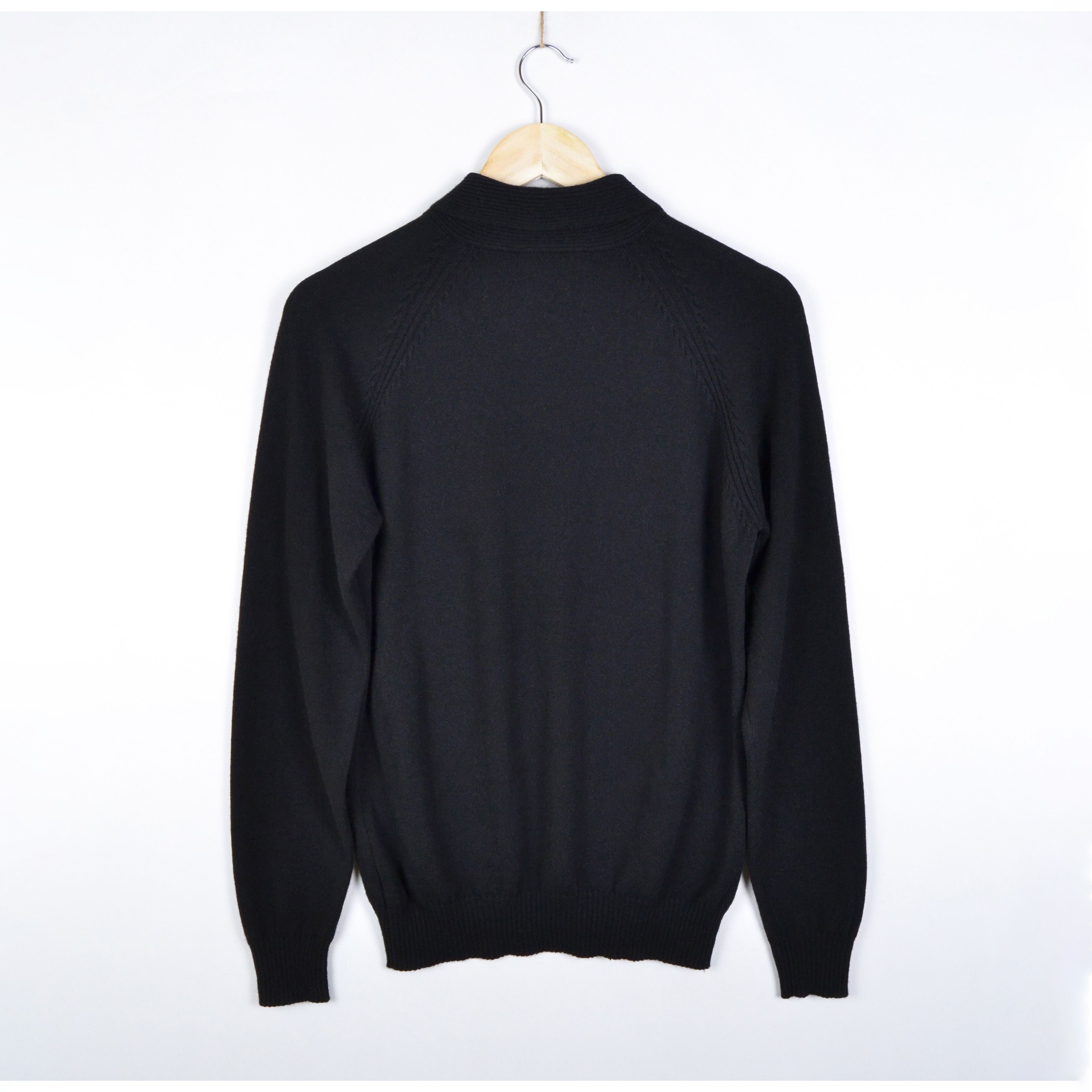 Loro Piana Vintage Loro Piana Black Cashmere Shawl Collar Sweater Size XL / US 12-14 / IT 48-50 - 17 Thumbnail