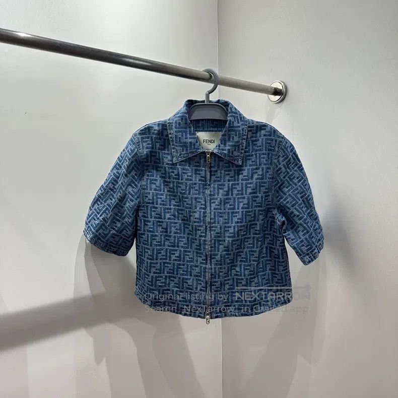 Fendi Full Print Time F Short Sleeve Shirt
