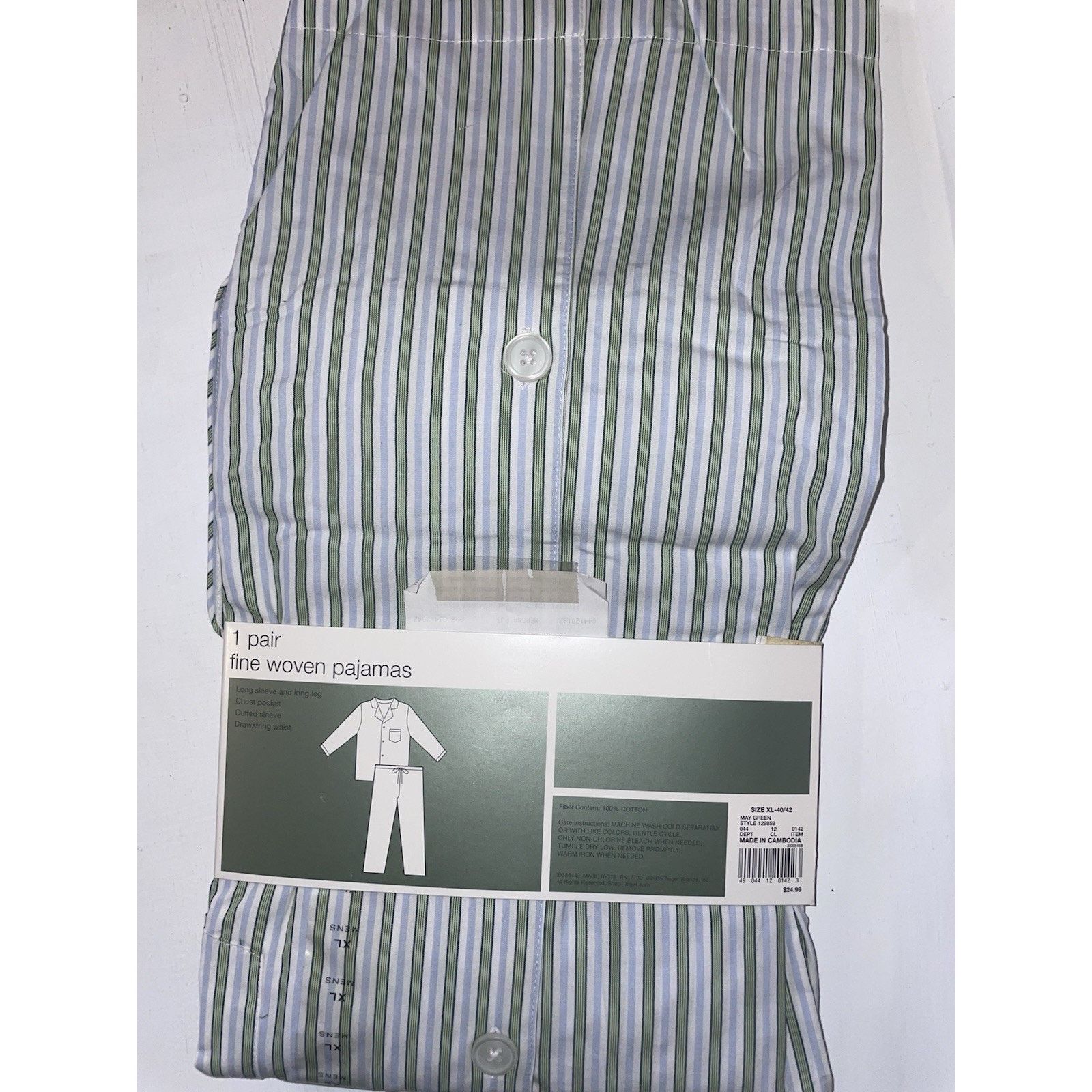 Merona Merona men's XL fine woven, long sleeve/long leg pajama set Size US XL / EU 56 / 4 - 4 Thumbnail