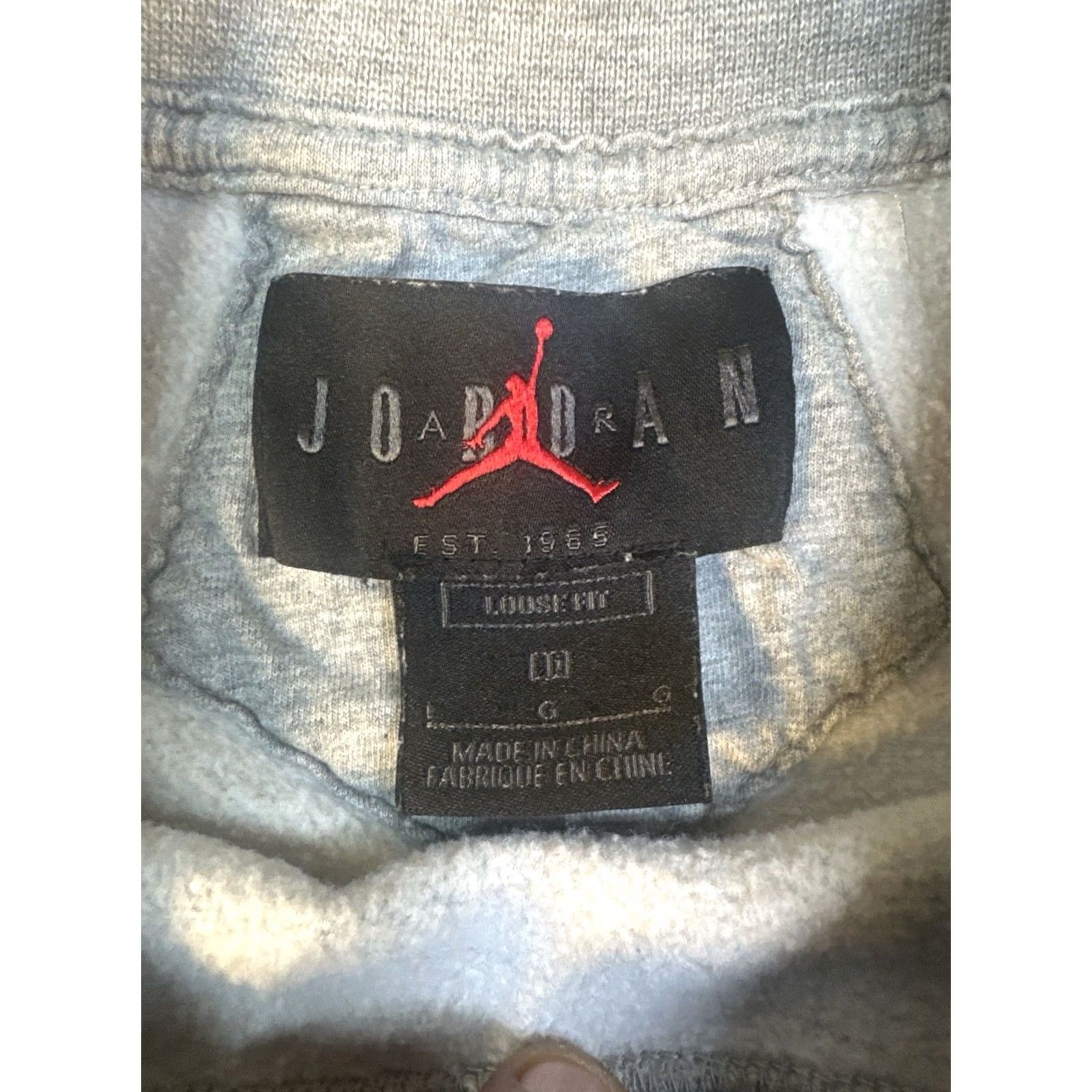 Jordan Brand VINTAGE Jordan Women’s Crop Sweatshirt Grey Embroidered Patch L 90s/00s Size L / US 10 / IT 46 - 6 Thumbnail