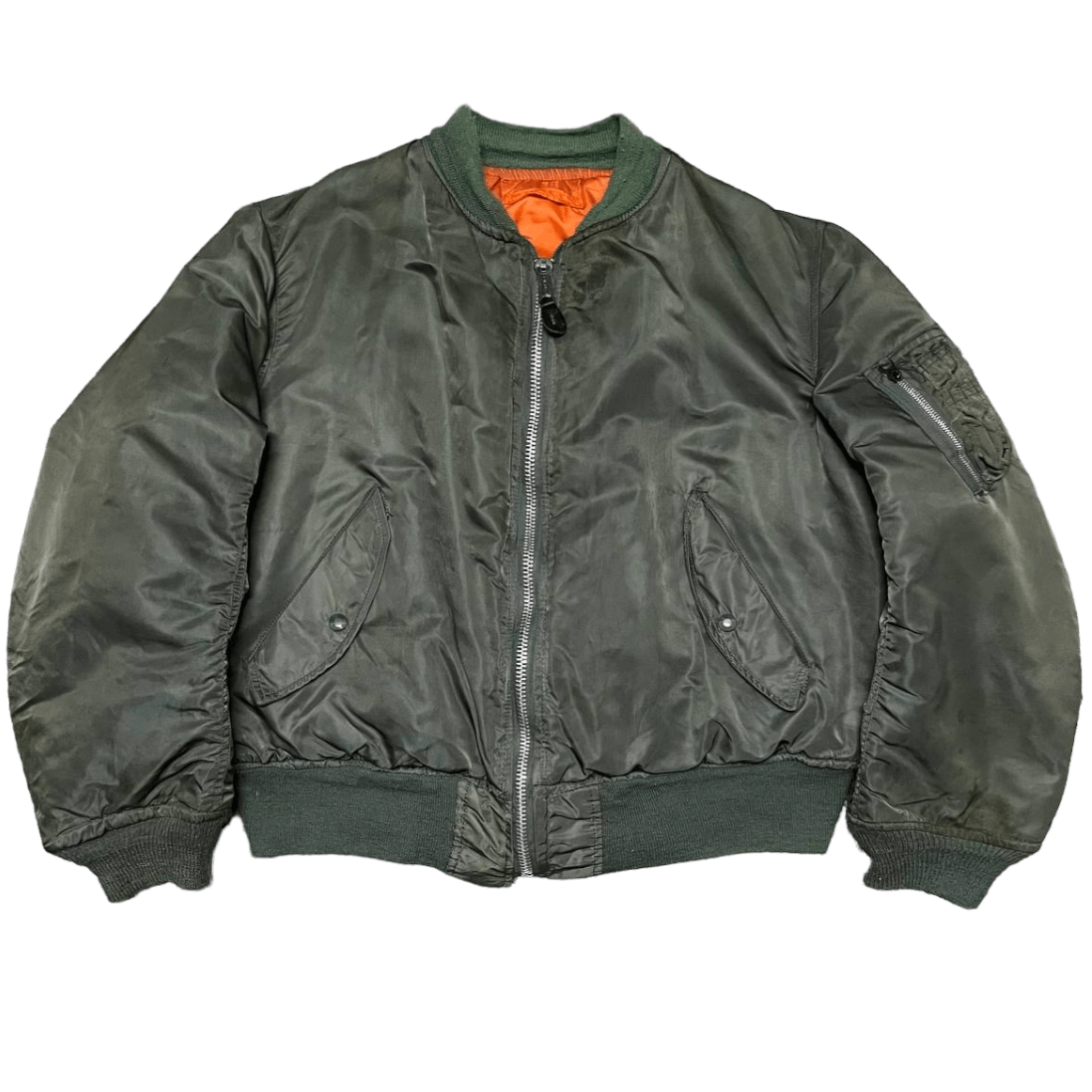 Alpha Industries Vintage Alpha Industries Flight Bomber Jacket Ma 1 Military Size US L / EU 52-54 / 3 - 1 Thumbnail