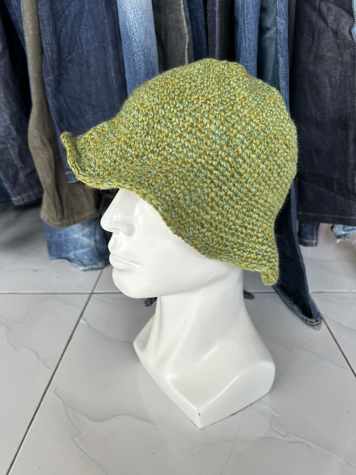 Japanese Brand × Kapital × Vintage Crochet Knitted Hanmade Bucket Hats Rare☠️☠️ Size ONE SIZE - 3 Thumbnail