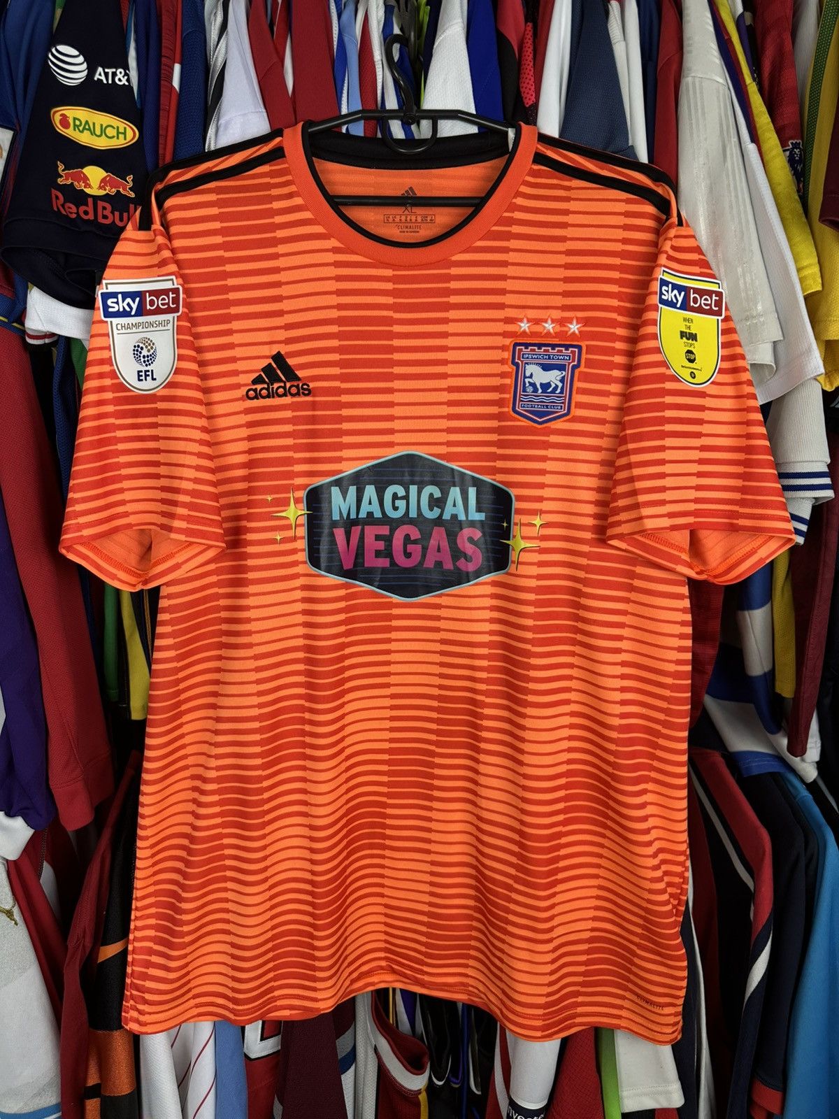 Adidas IPSWICH TOWN MATCH WORN JERSEY 2018 2019 ADIDAS NATHAN #15 Size US XL / EU 56 / 4 - 1 Thumbnail