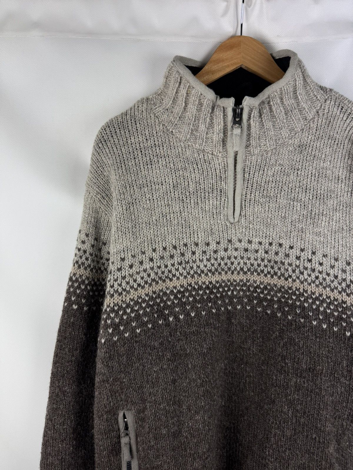 Other Pachamama 1/4 Zip Heavy Hand Knitted Wool Sweater Pullover Size US M / EU 48-50 / 2 - 4 Thumbnail