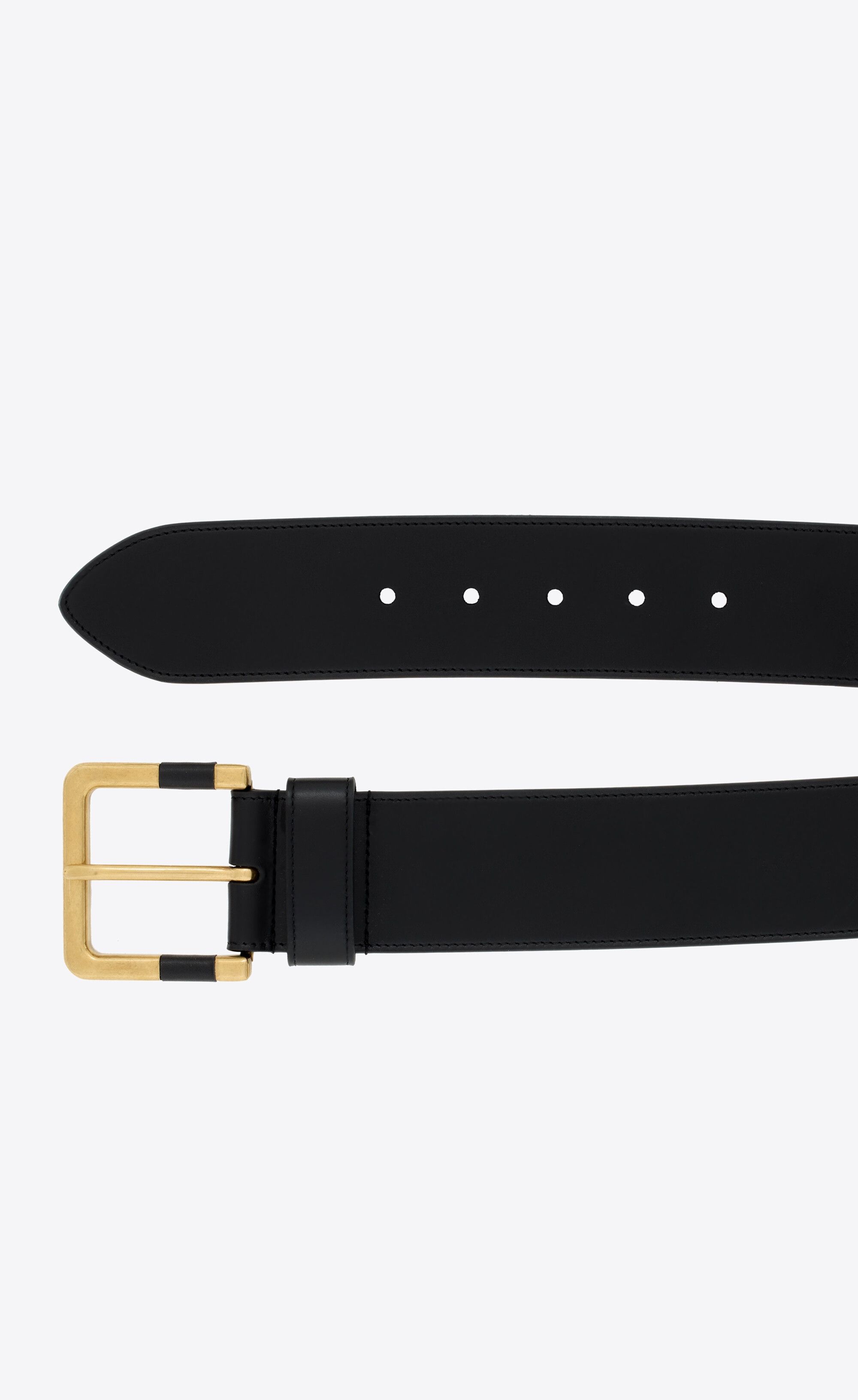Saint Laurent Paris o1s1wg111224 Size: 85 / Square Buckle Large Belt Leather Size ONE SIZE - 2 Thumbnail